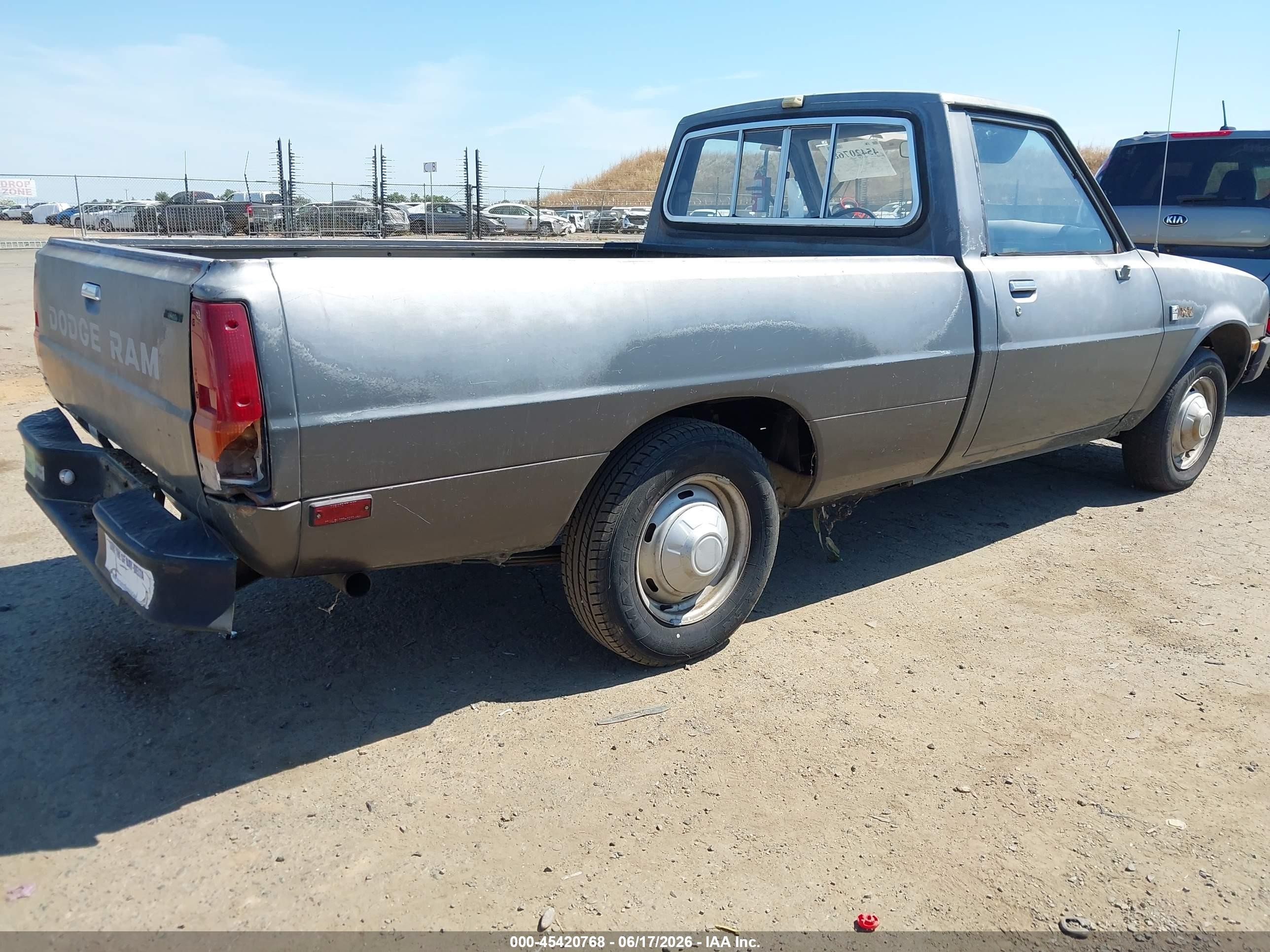 1986 Dodge D50 Custom Gray vin: JB7FP24D4GP107441