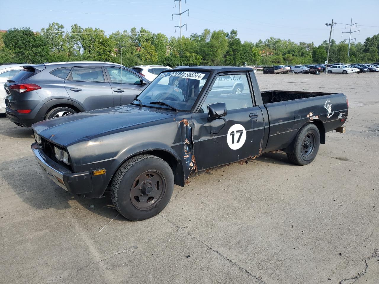 1986 Dodge D50 Custom Black vin: JB7FP24DXGP060576