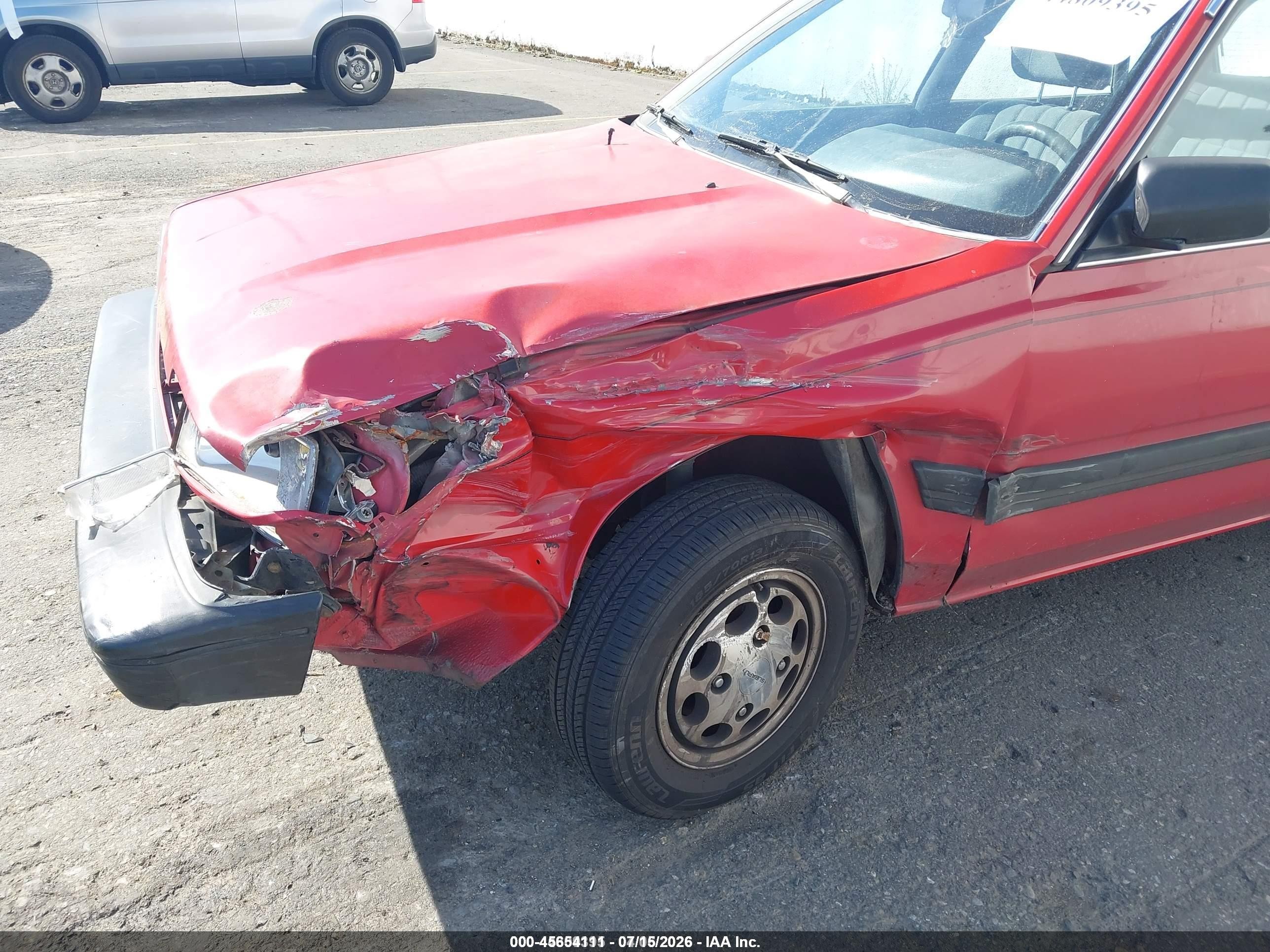 1991 Subaru Loyale   Red vin: JF1AC422XMB207450