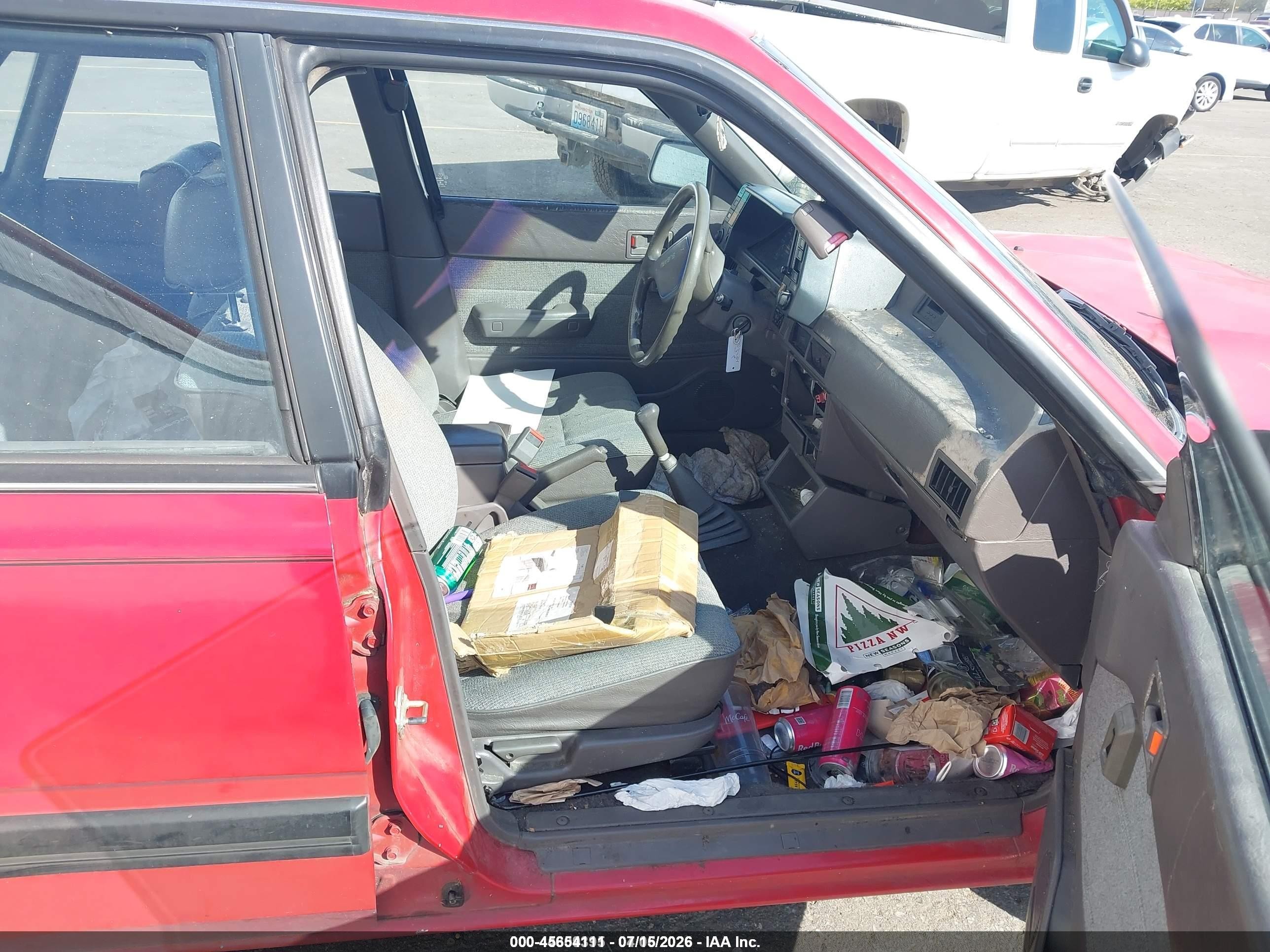 1991 Subaru Loyale   Red vin: JF1AC422XMB207450