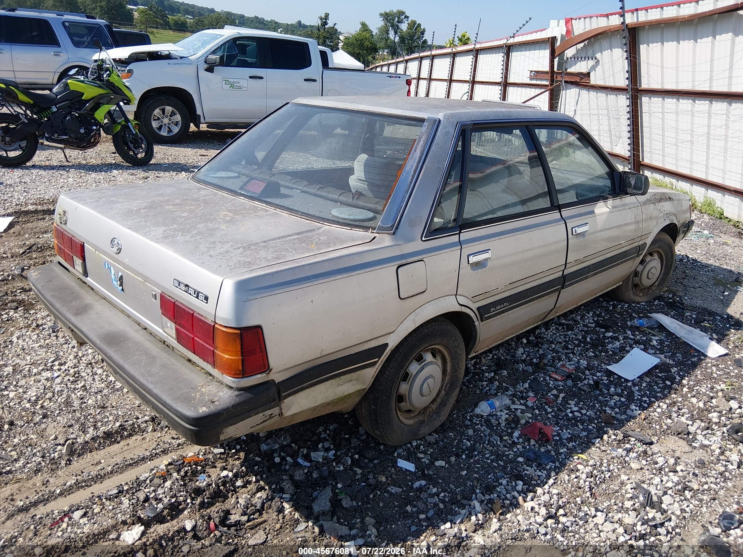 1989 Subaru Gl   Silver vin: JF1AC43B0KC221881