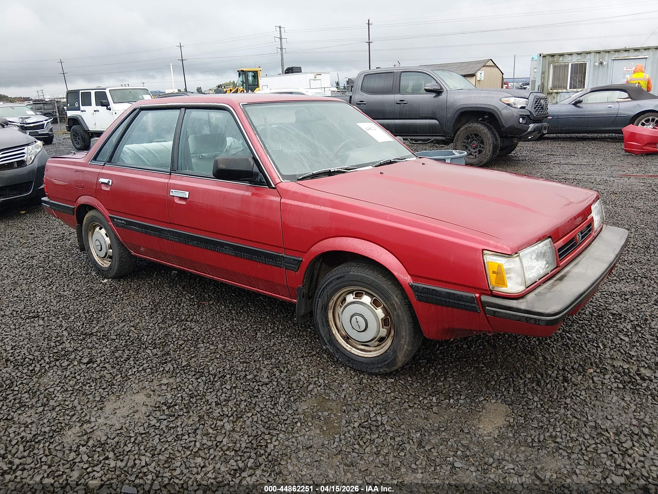 1989 Subaru Gl   Red vin: JF1AC43B6KC219505