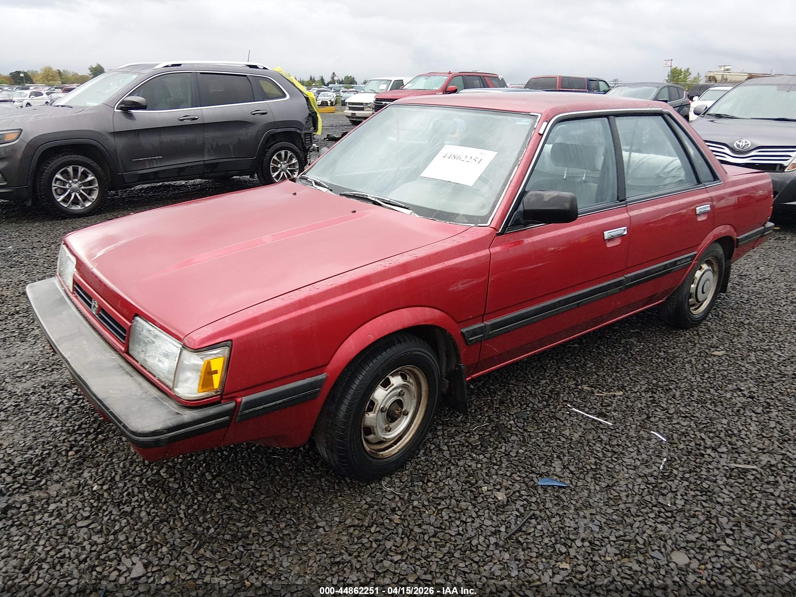 1989 Subaru Gl   Red vin: JF1AC43B6KC219505