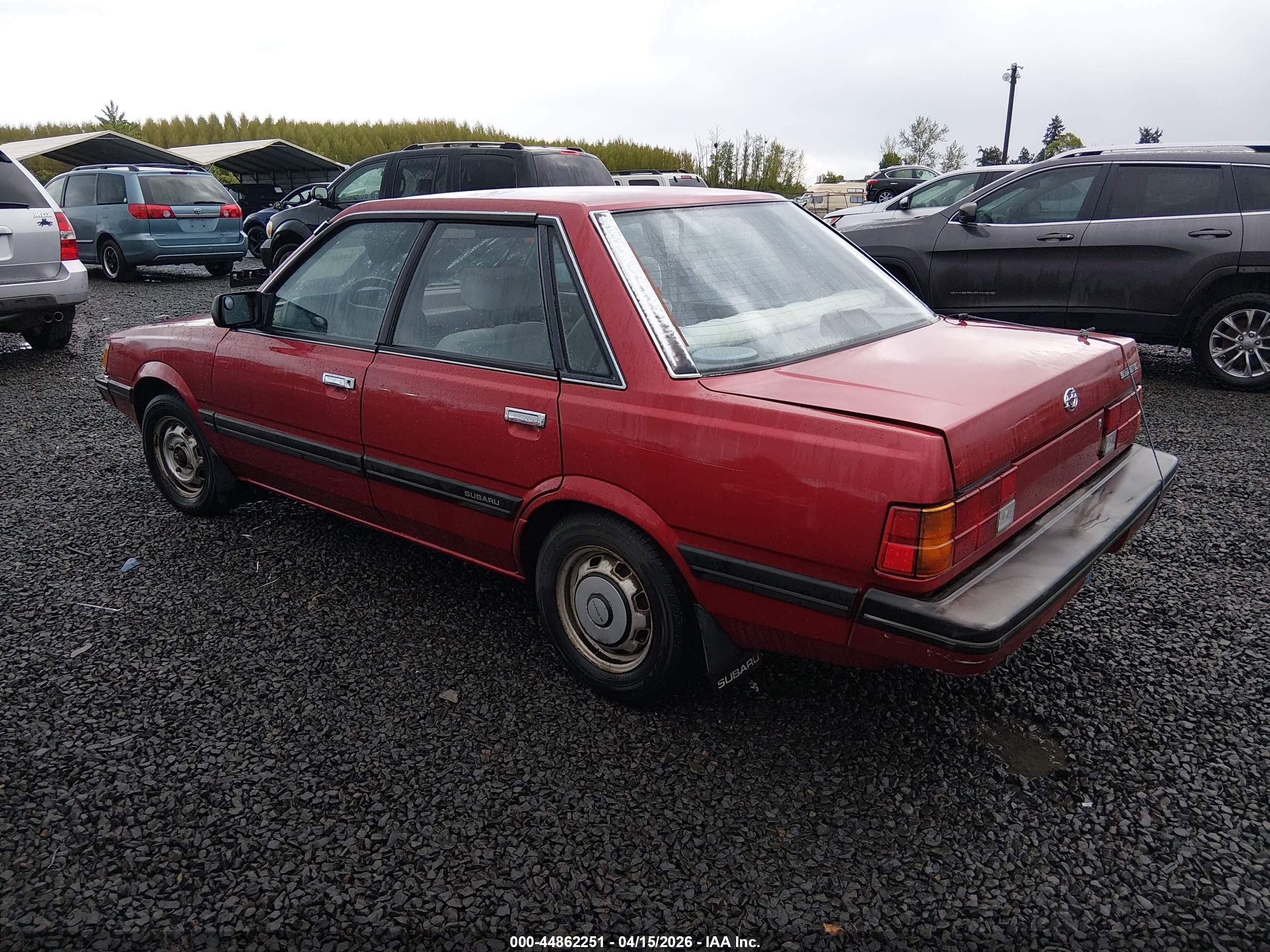 1989 Subaru Gl   Red vin: JF1AC43B6KC219505