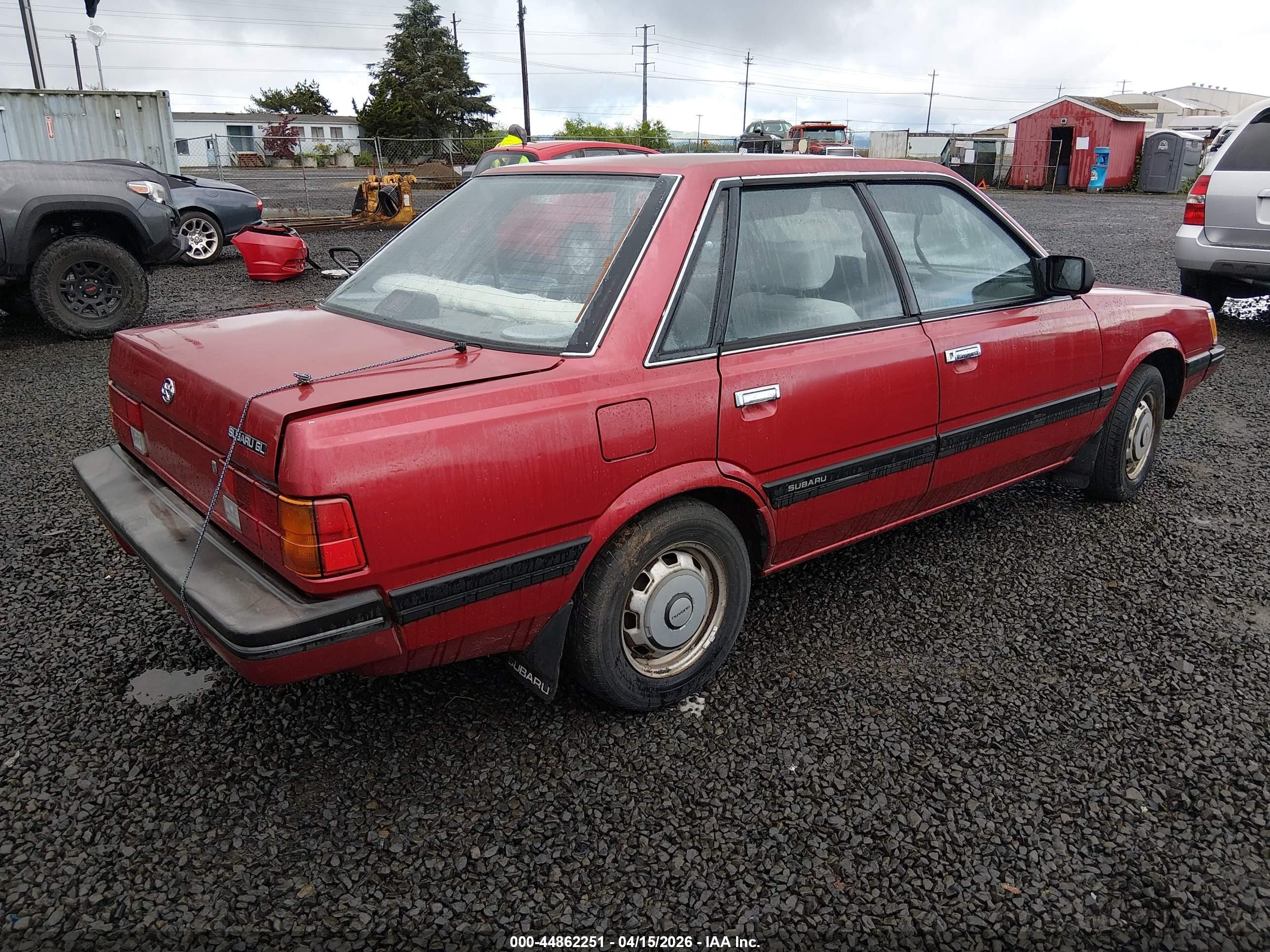 1989 Subaru Gl   Red vin: JF1AC43B6KC219505