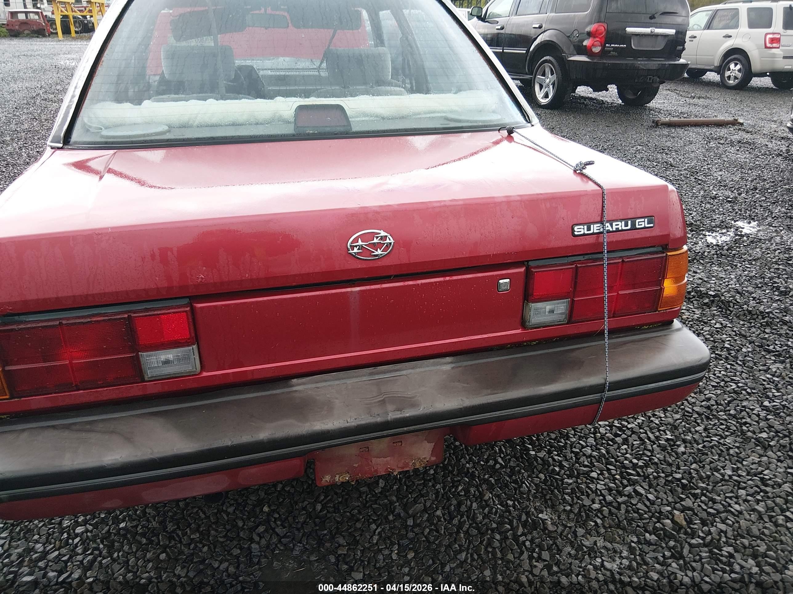 1989 Subaru Gl   Red vin: JF1AC43B6KC219505