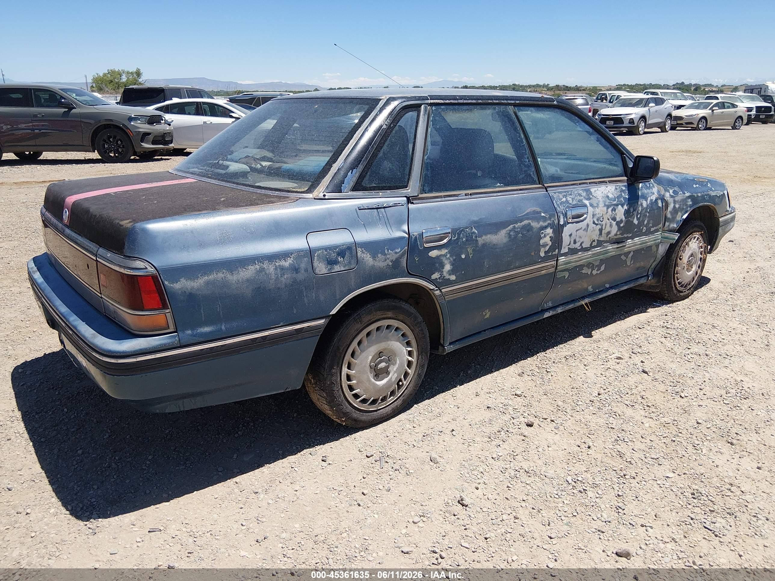 1991 Subaru Legacy L/hx/px/rx Blue vin: JF1BC632XMB605563