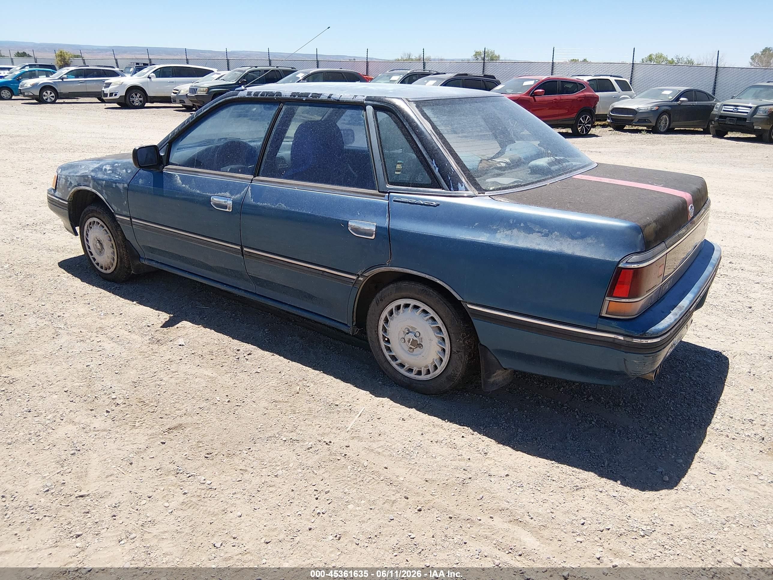 1991 Subaru Legacy L/hx/px/rx Blue vin: JF1BC632XMB605563