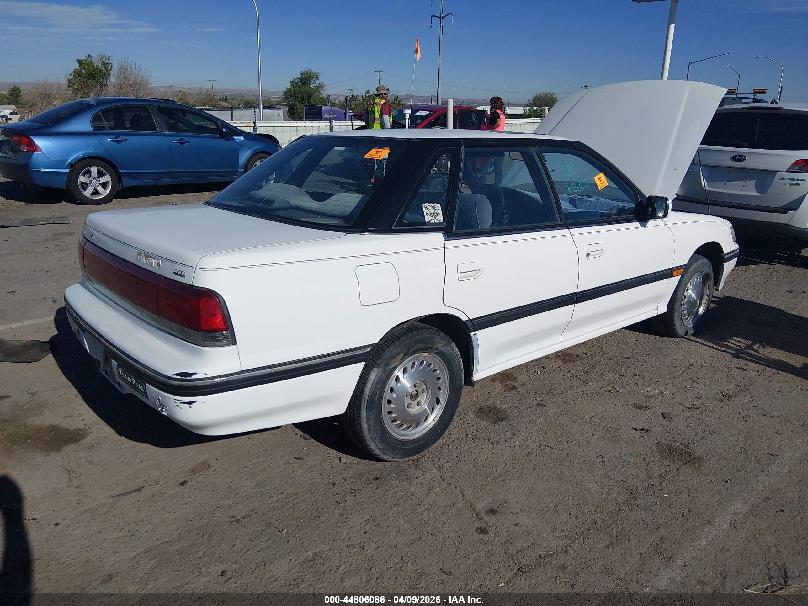 1992 Subaru Legacy Ls Special/lsi White vin: JF1BC6537NH601698