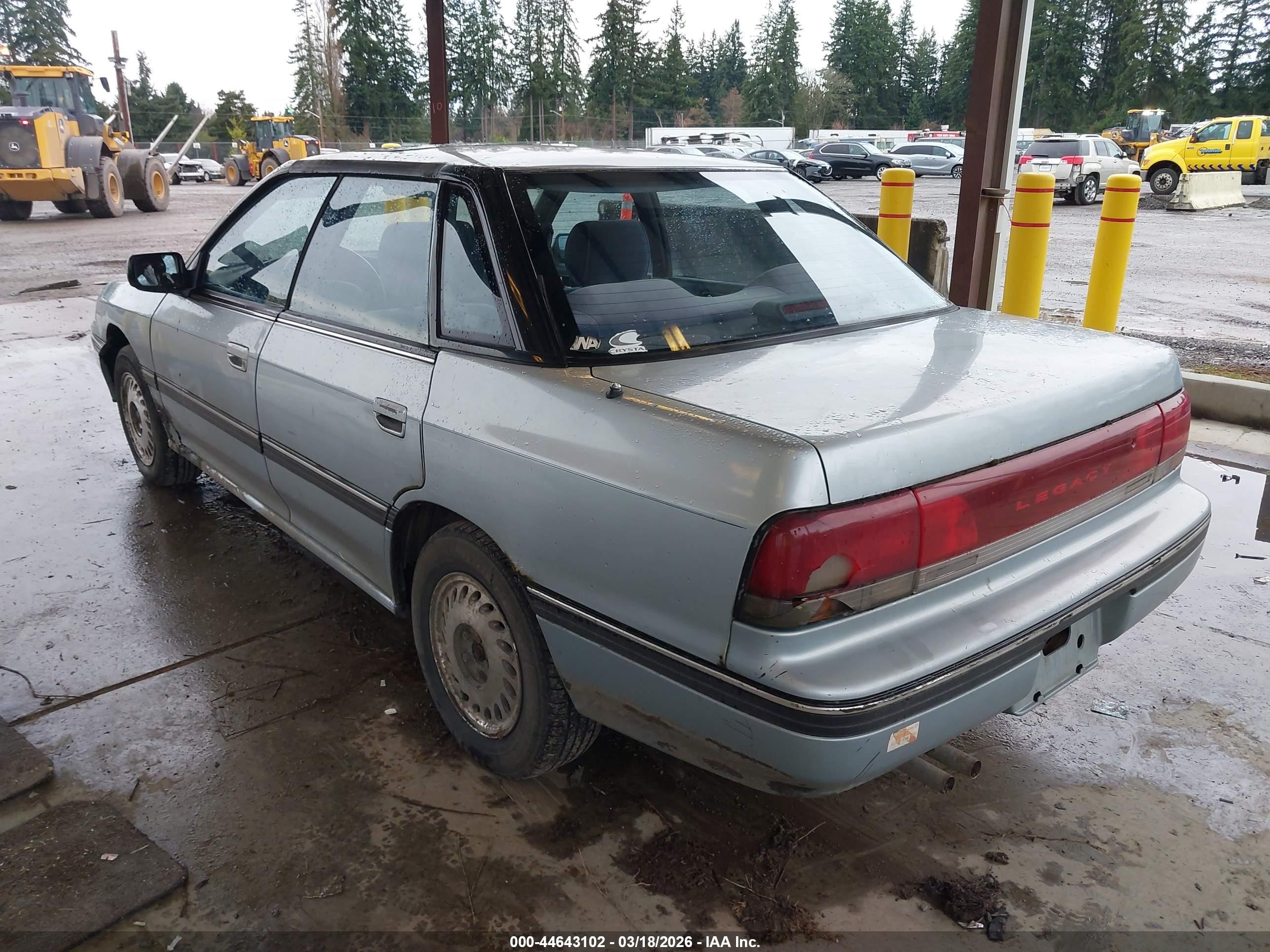 1993 Subaru Legacy Ls Special Серебряный vin: JF1BC6538PH606198