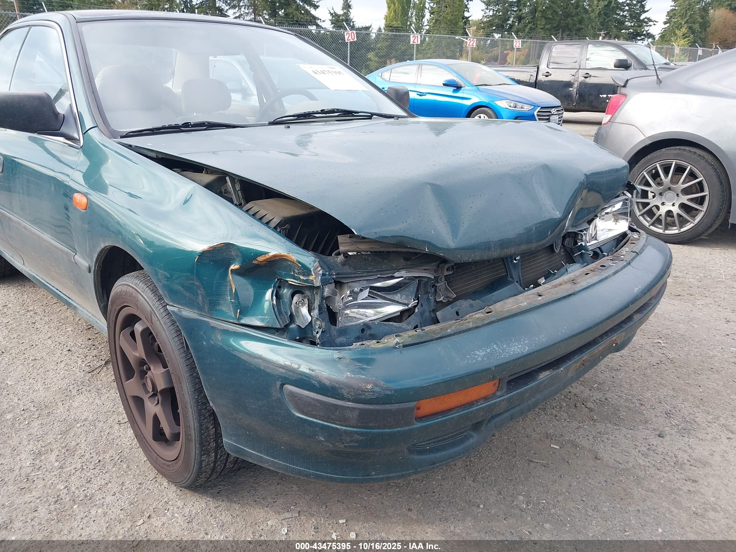 1993 Subaru Impreza L Plus Green vin: JF1GC2443PH522976