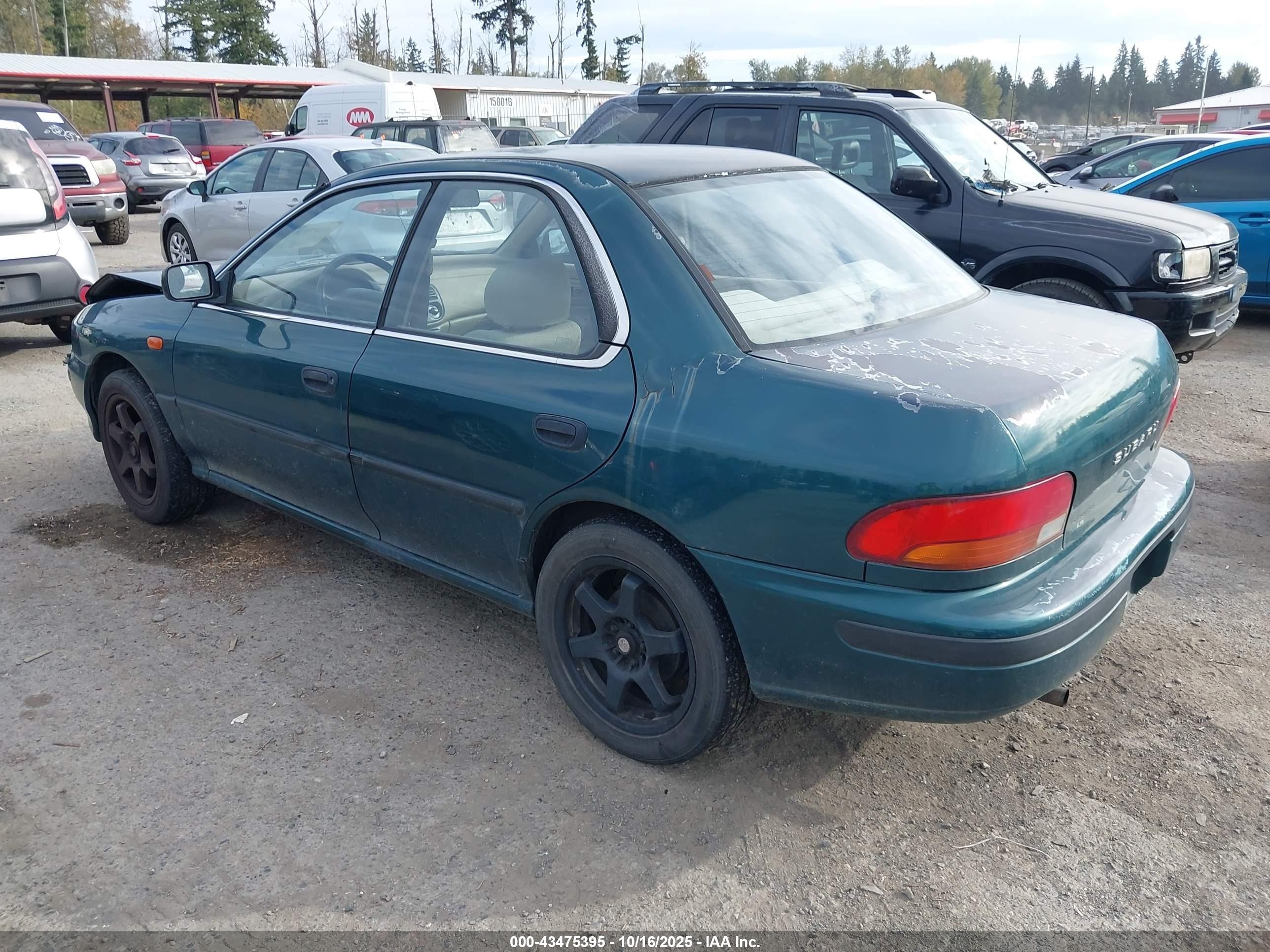 1993 Subaru Impreza L Plus Green vin: JF1GC2443PH522976