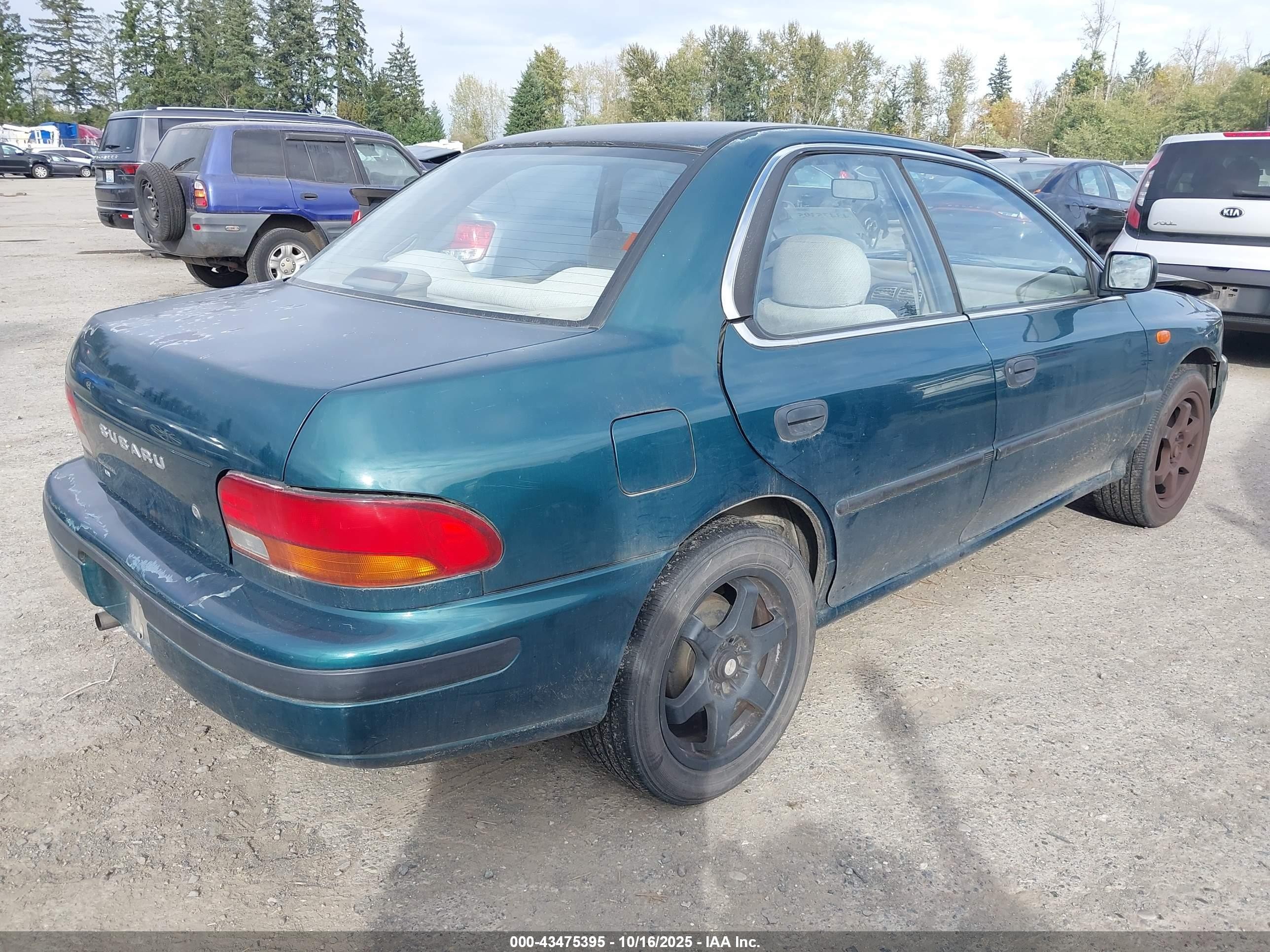 1993 Subaru Impreza L Plus Green vin: JF1GC2443PH522976