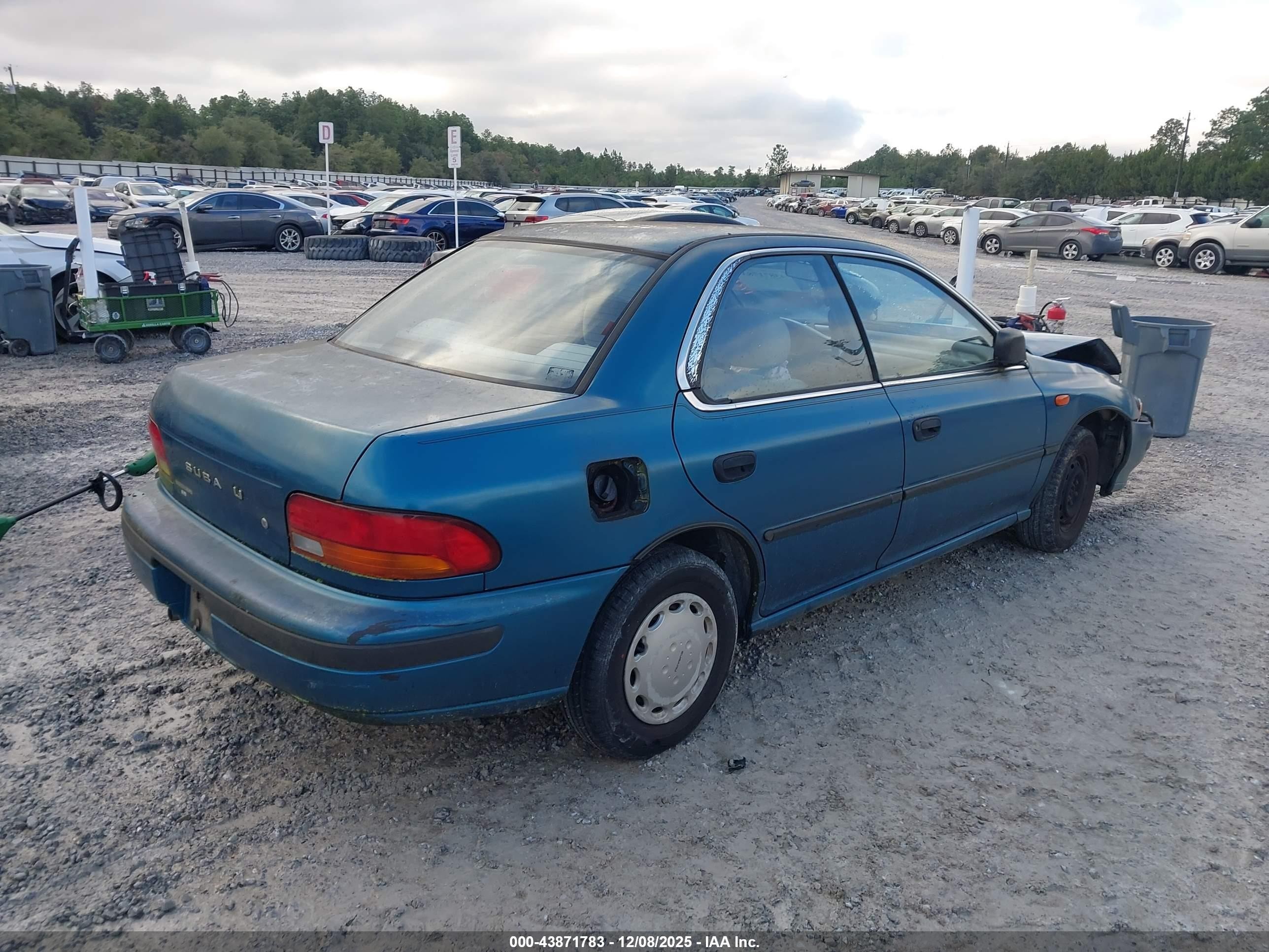1993 Subaru Impreza L Plus Blue vin: JF1GC2449PK523665
