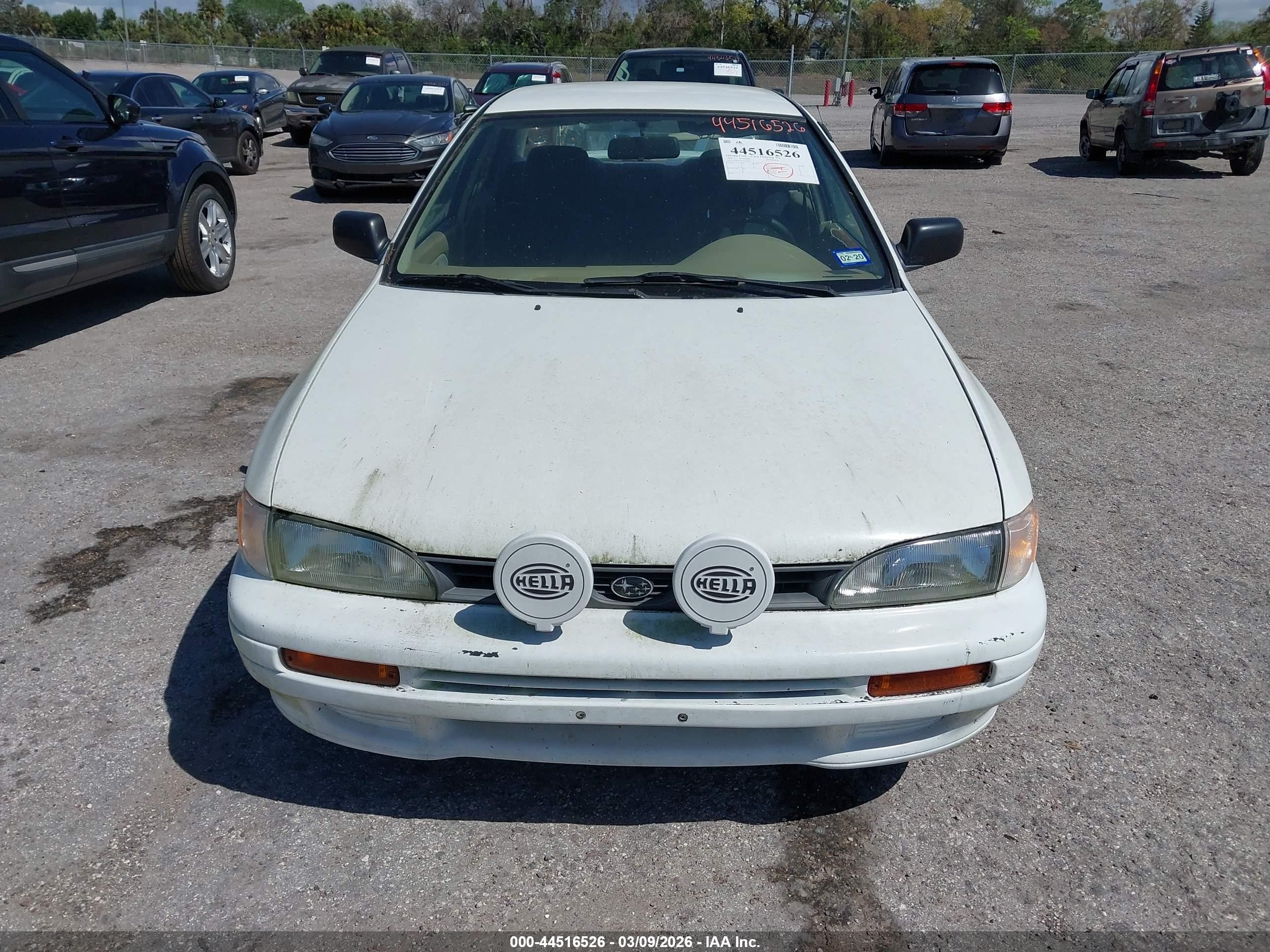 1996 Subaru Impreza L White vin: JF1GC4351TG510427