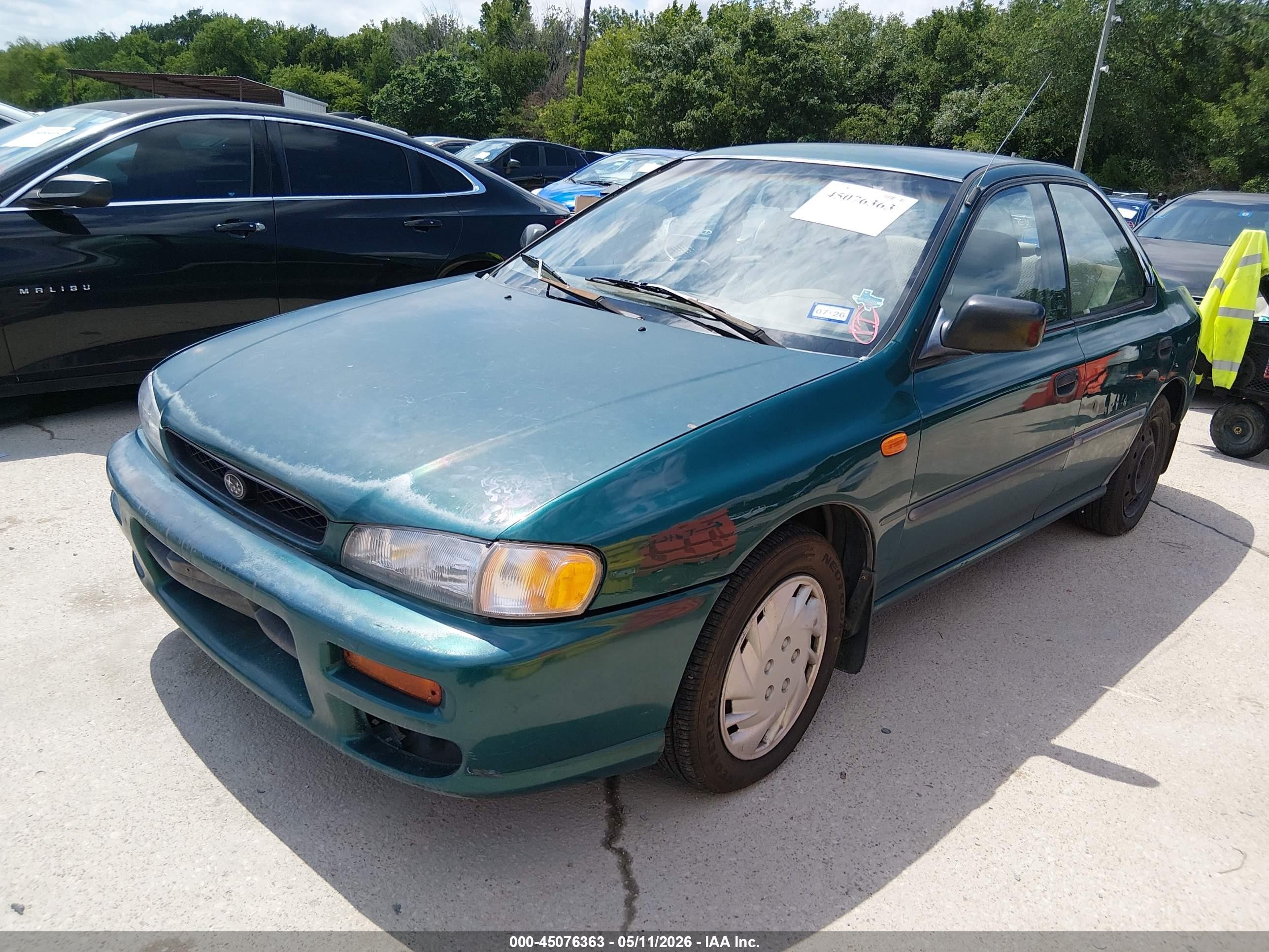 1998 Subaru Impreza L Green vin: JF1GC4355WH502801