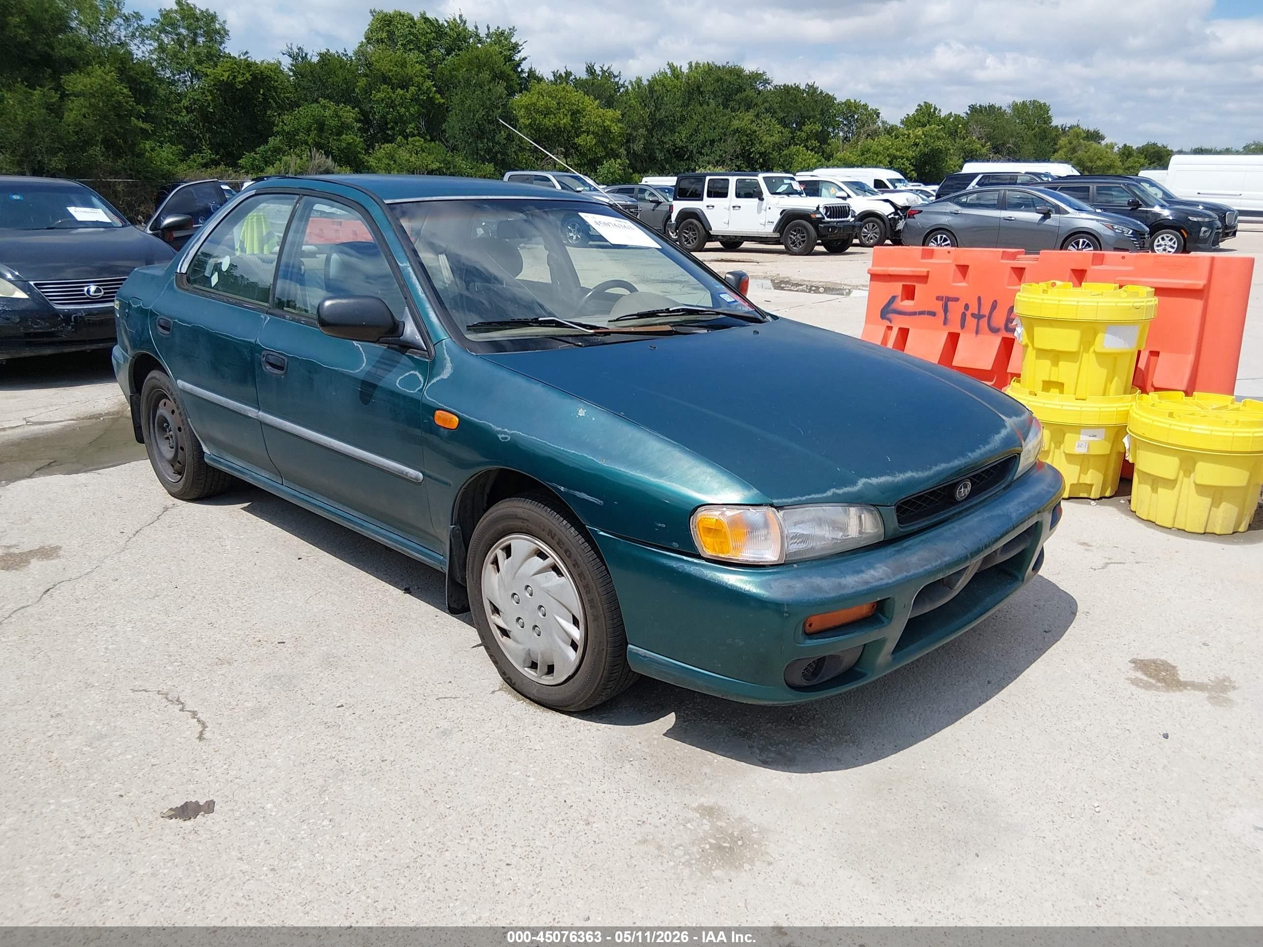 1998 Subaru Impreza L Green vin: JF1GC4355WH502801