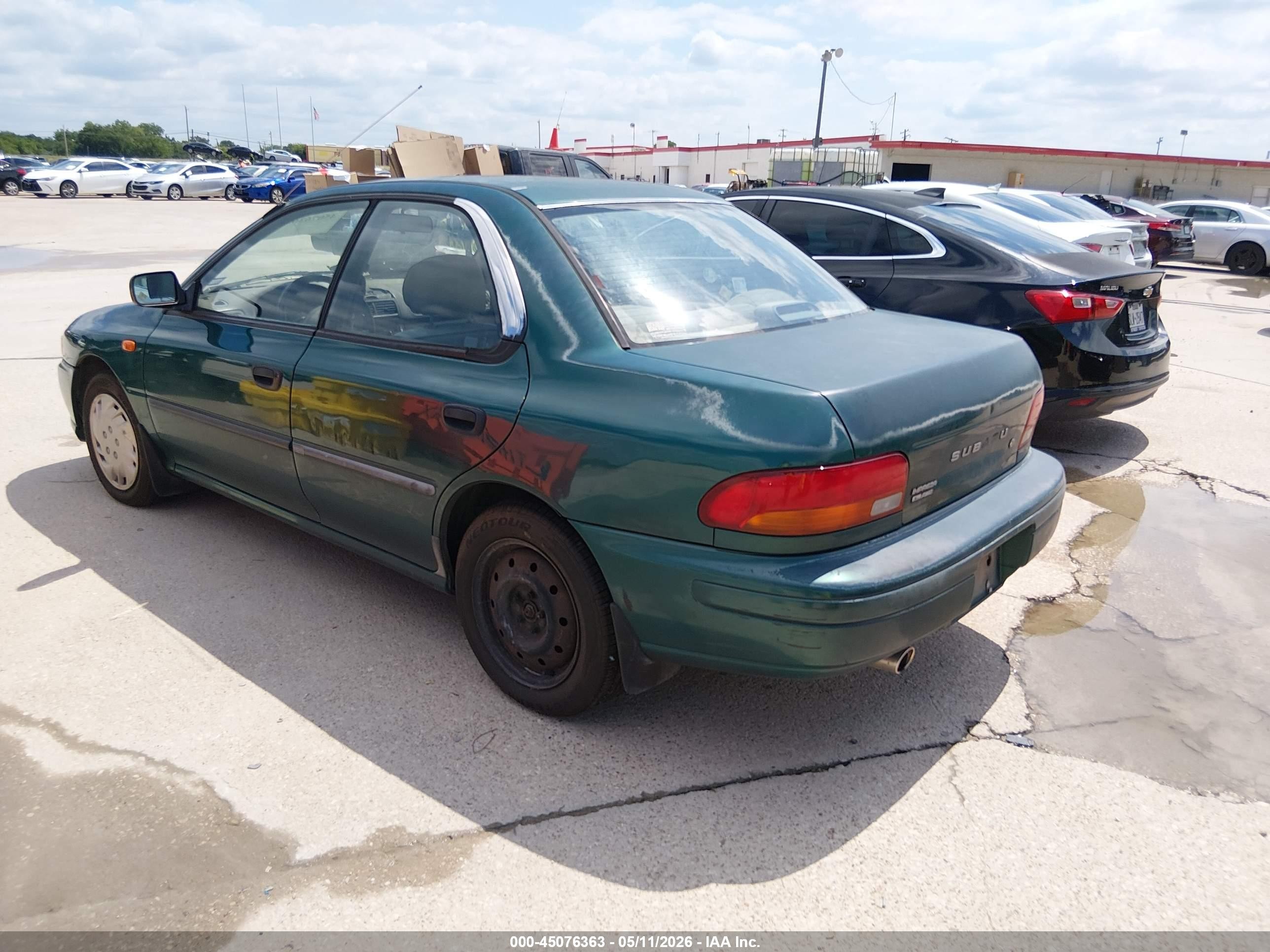 1998 Subaru Impreza L Green vin: JF1GC4355WH502801