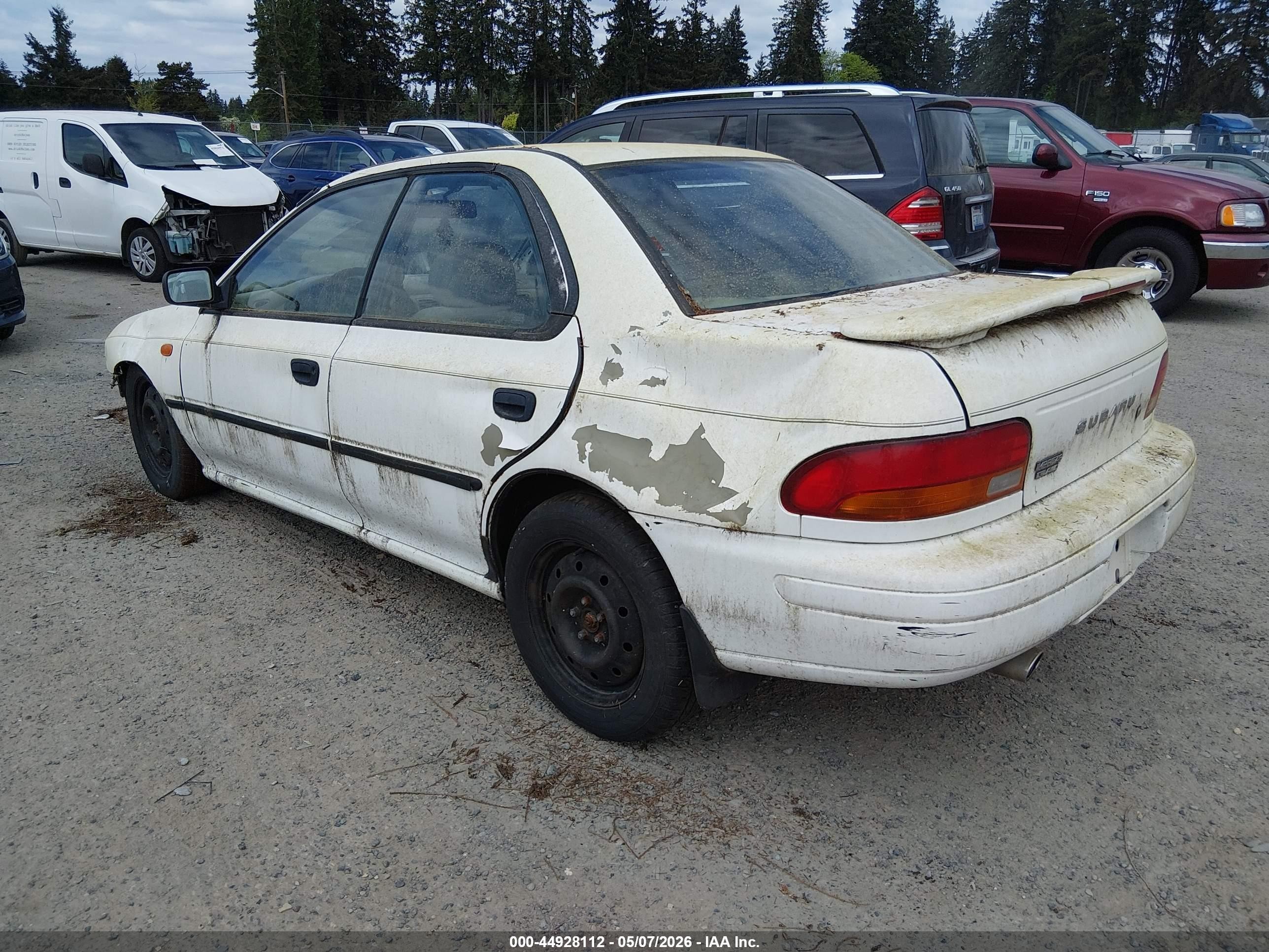 1996 Subaru Impreza L White vin: JF1GC4356TH511597