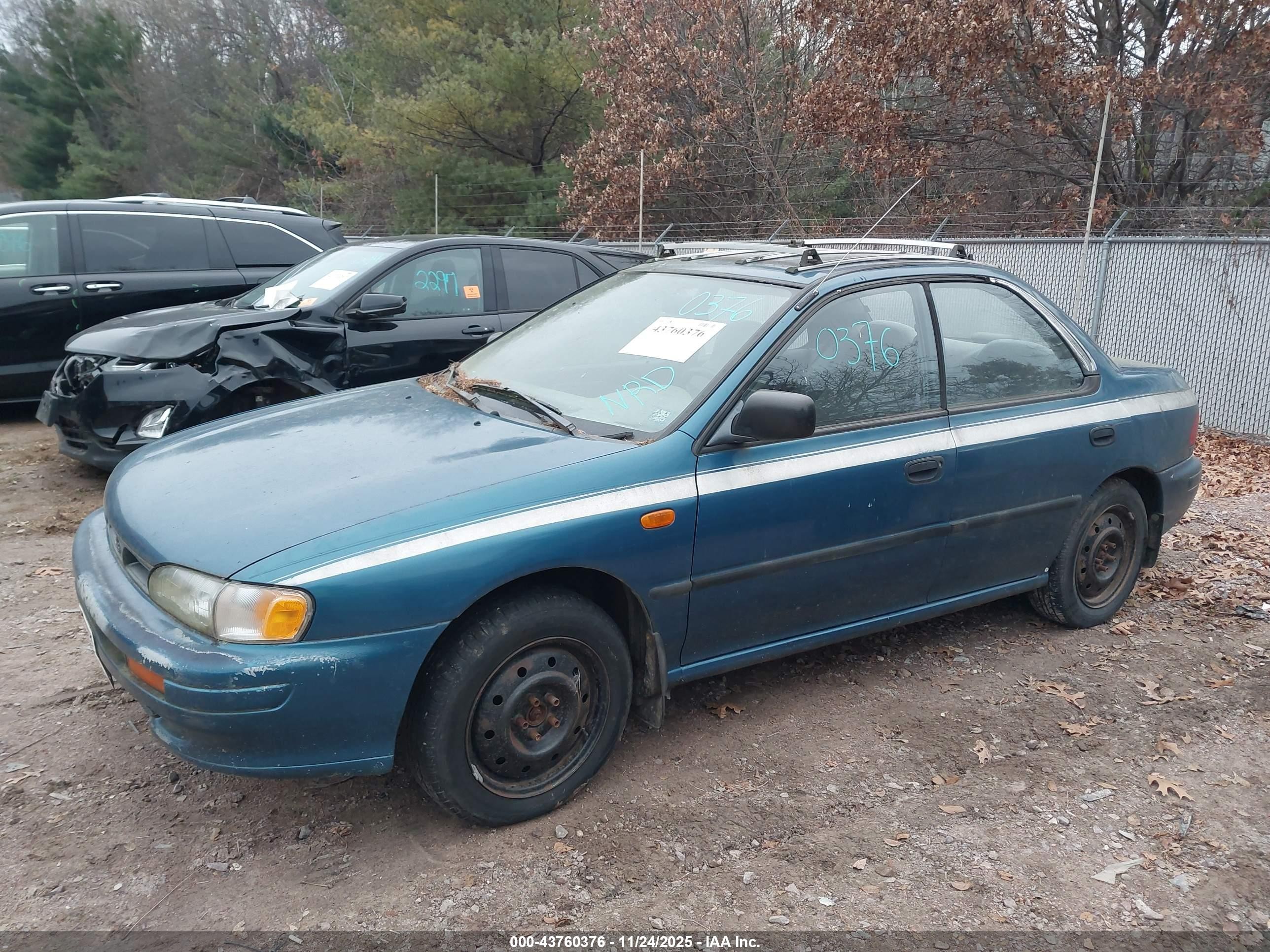 1995 Subaru Impreza L Blue vin: JF1GC6356SH514509