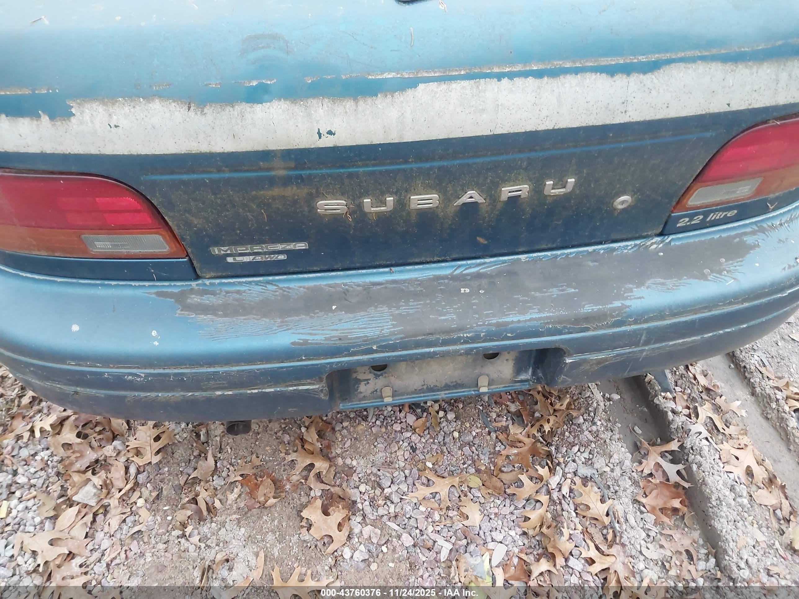 1995 Subaru Impreza L Blue vin: JF1GC6356SH514509