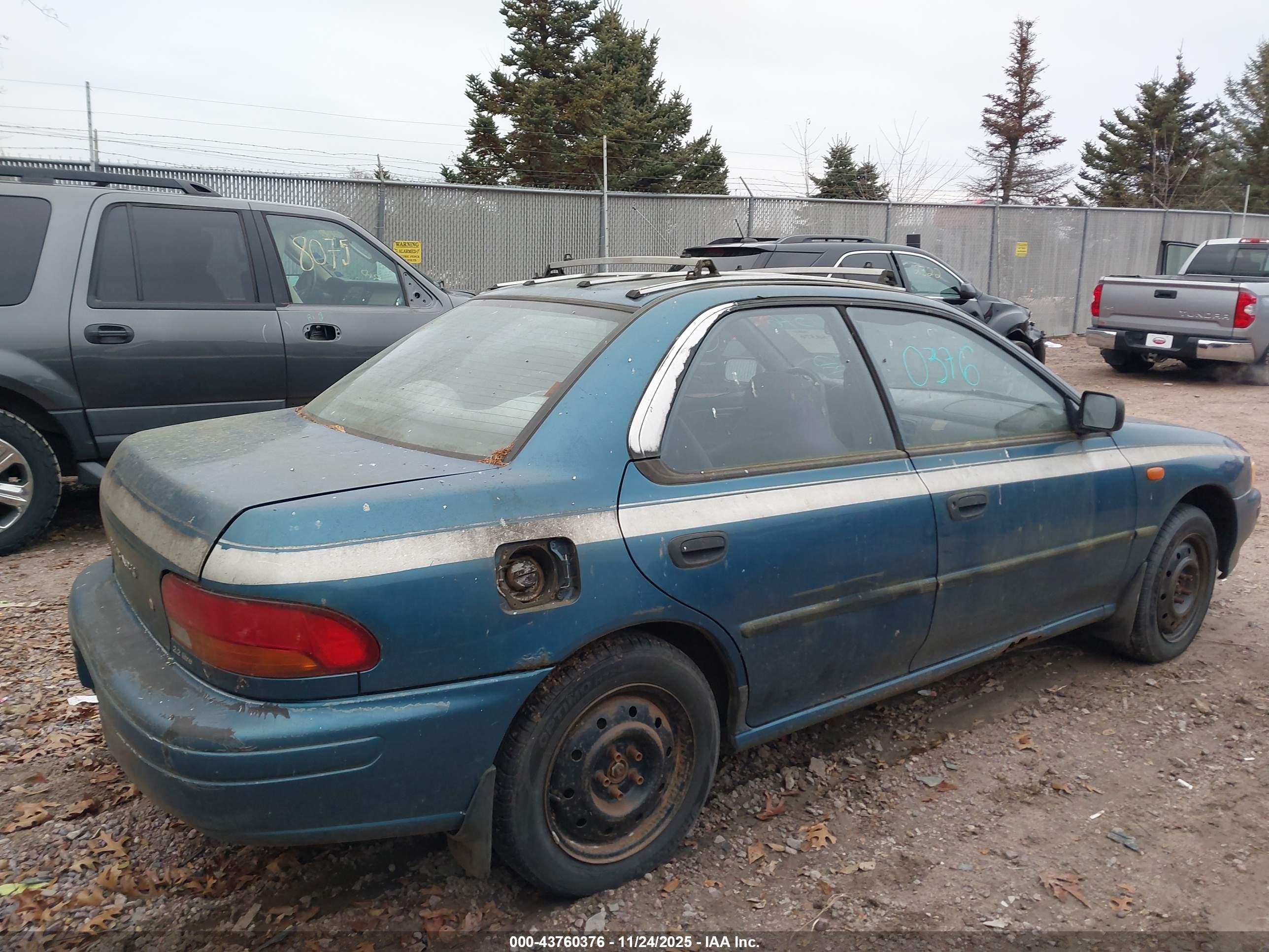 1995 Subaru Impreza L Blue vin: JF1GC6356SH514509