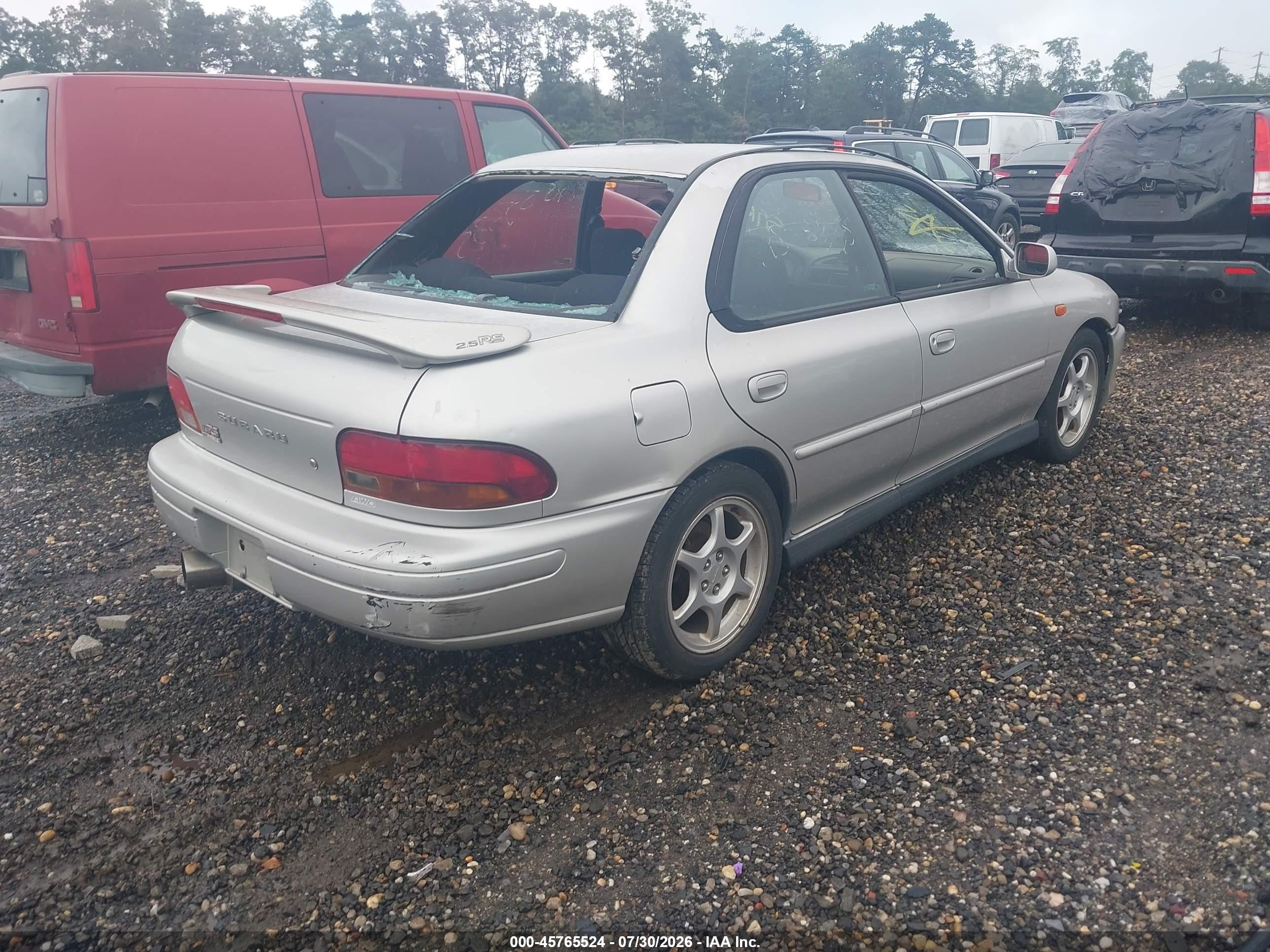 2000 Subaru Impreza 2.5rs Gray vin: JF1GC6752YG503578