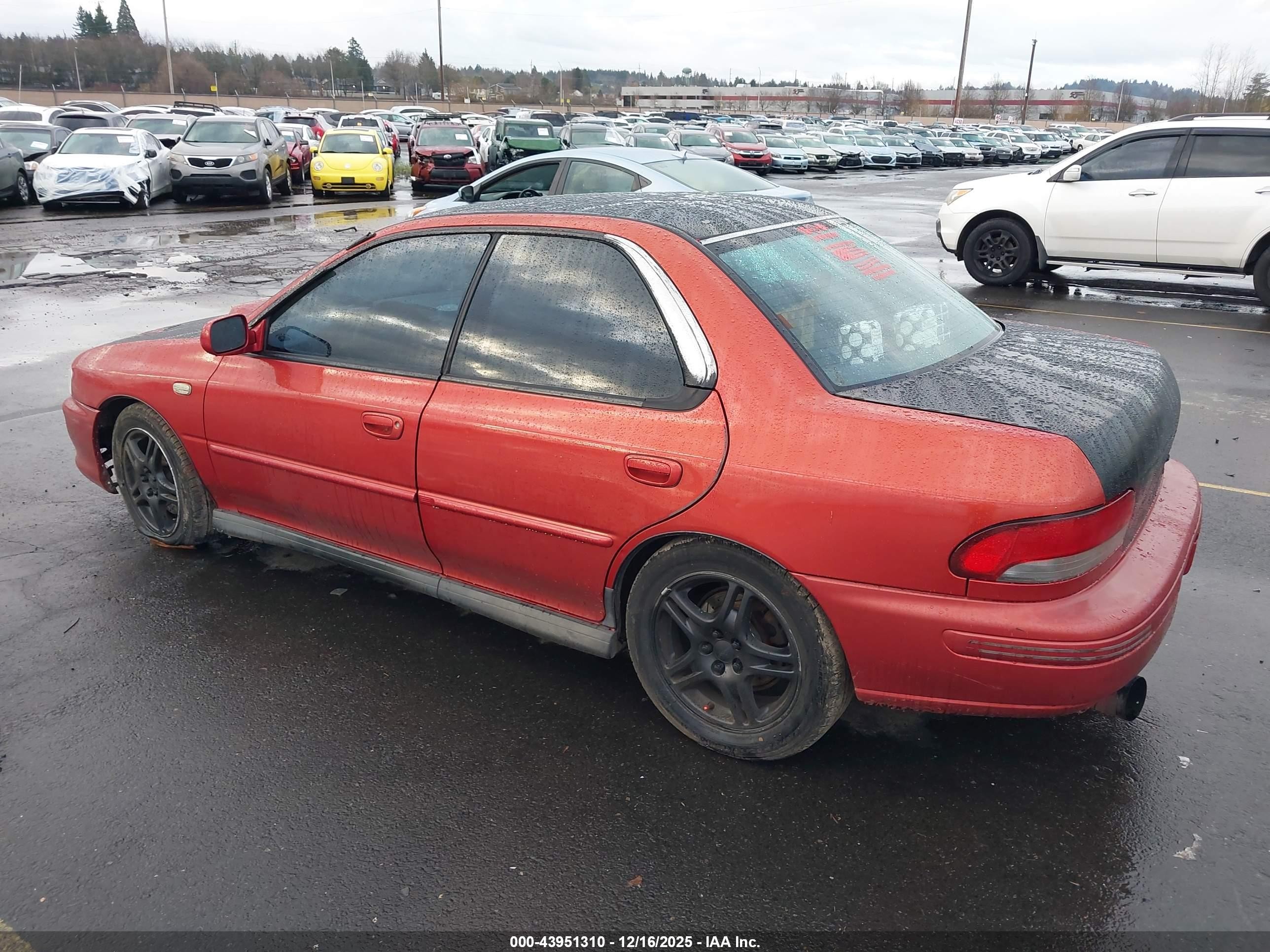 2000 Subaru Impreza 2.5rs Red vin: JF1GC6753YG503640