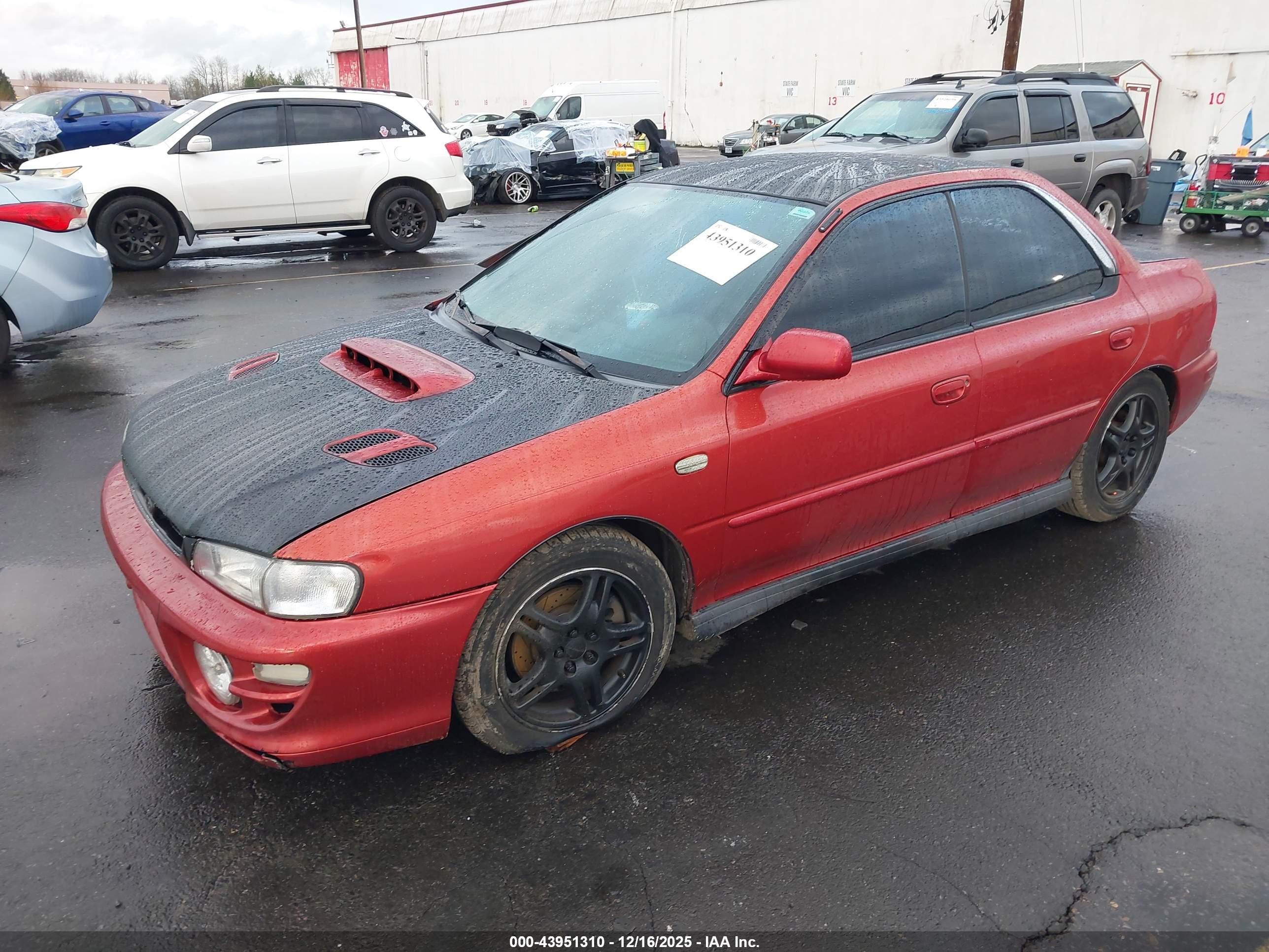 2000 Subaru Impreza 2.5rs Red vin: JF1GC6753YG503640