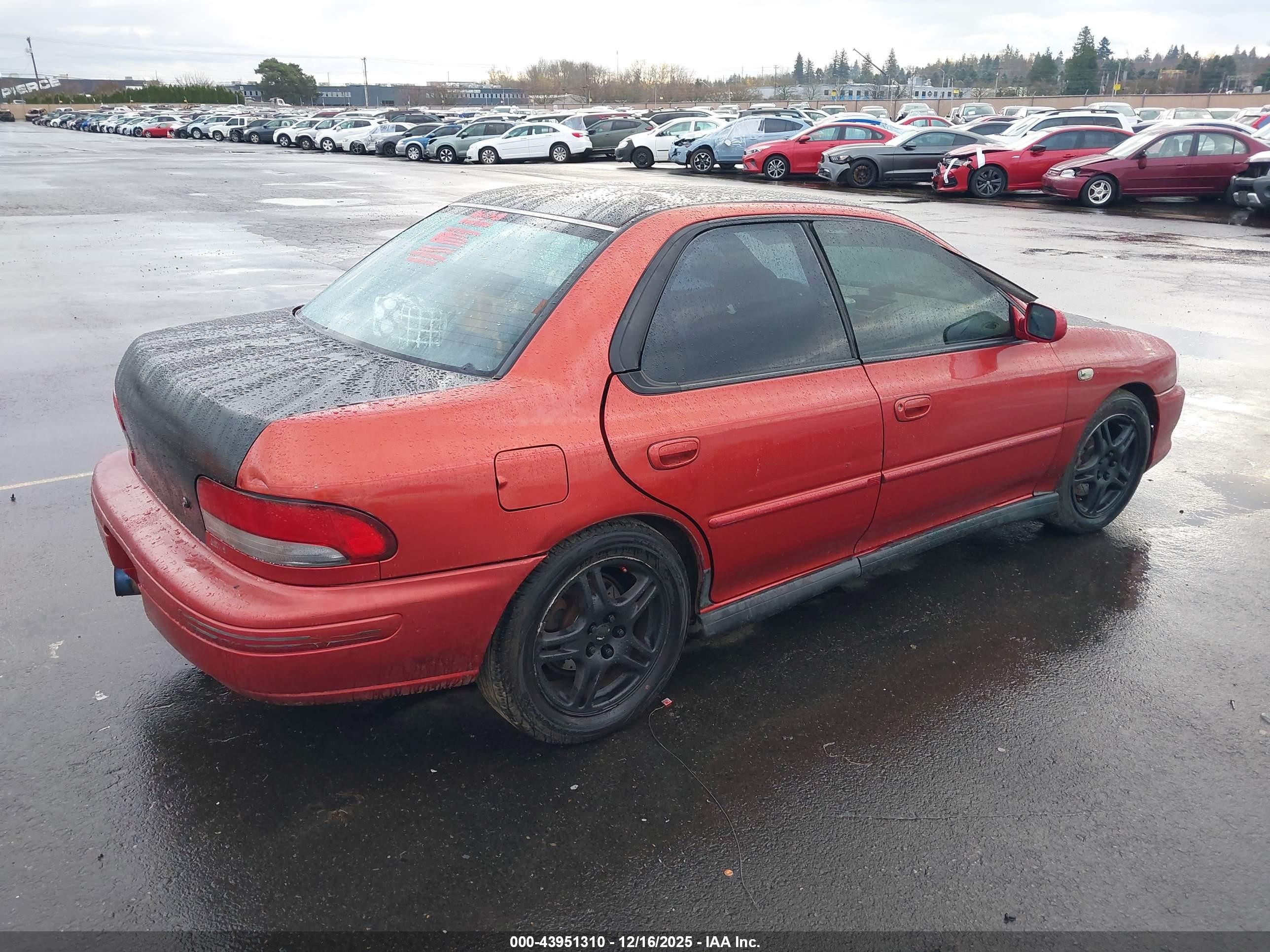 2000 Subaru Impreza 2.5rs Red vin: JF1GC6753YG503640