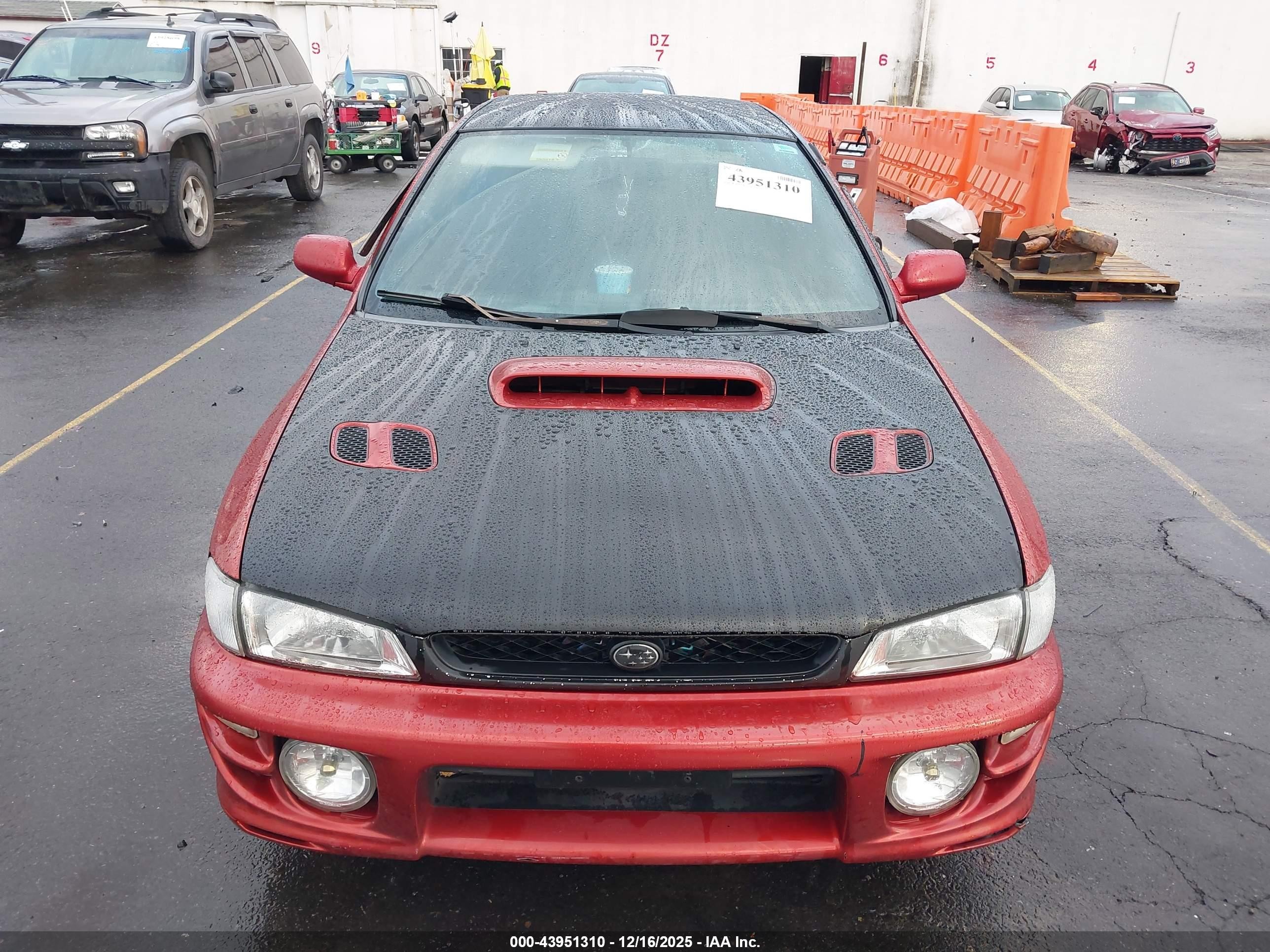2000 Subaru Impreza 2.5rs Red vin: JF1GC6753YG503640