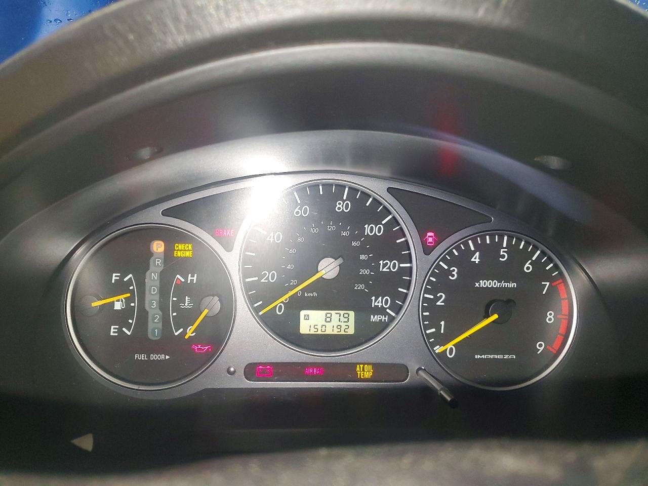 2003 Subaru Impreza Wrx Blue vin: JF1GD29603H501326