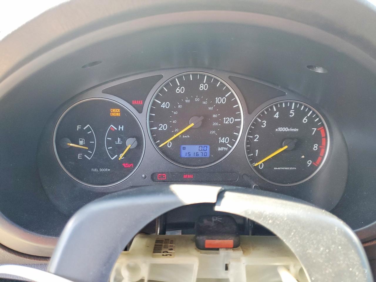 2002 Subaru Impreza Wrx White vin: JF1GD29622G514485