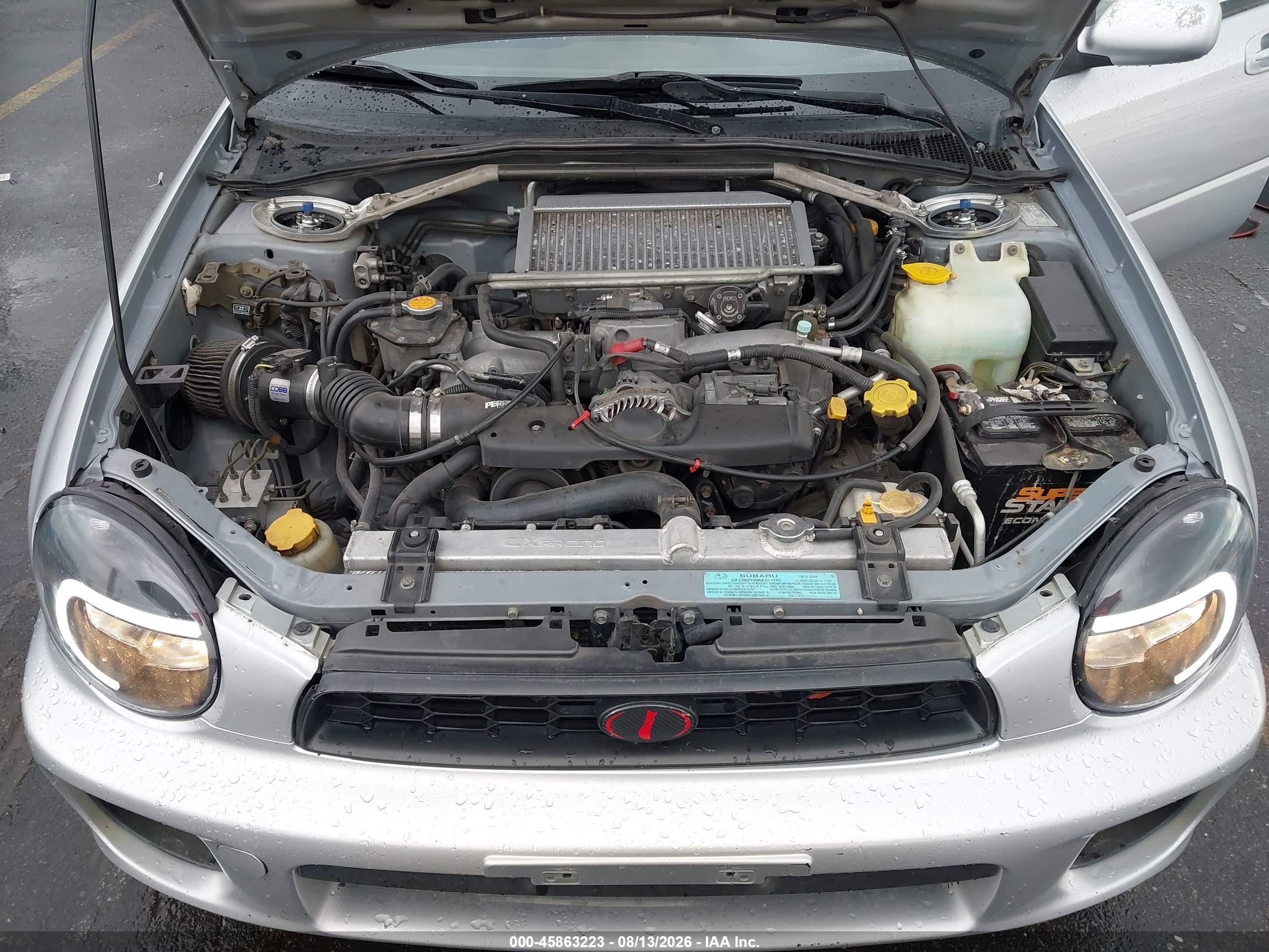 2002 Subaru Impreza Wrx Silver vin: JF1GD29632G510946