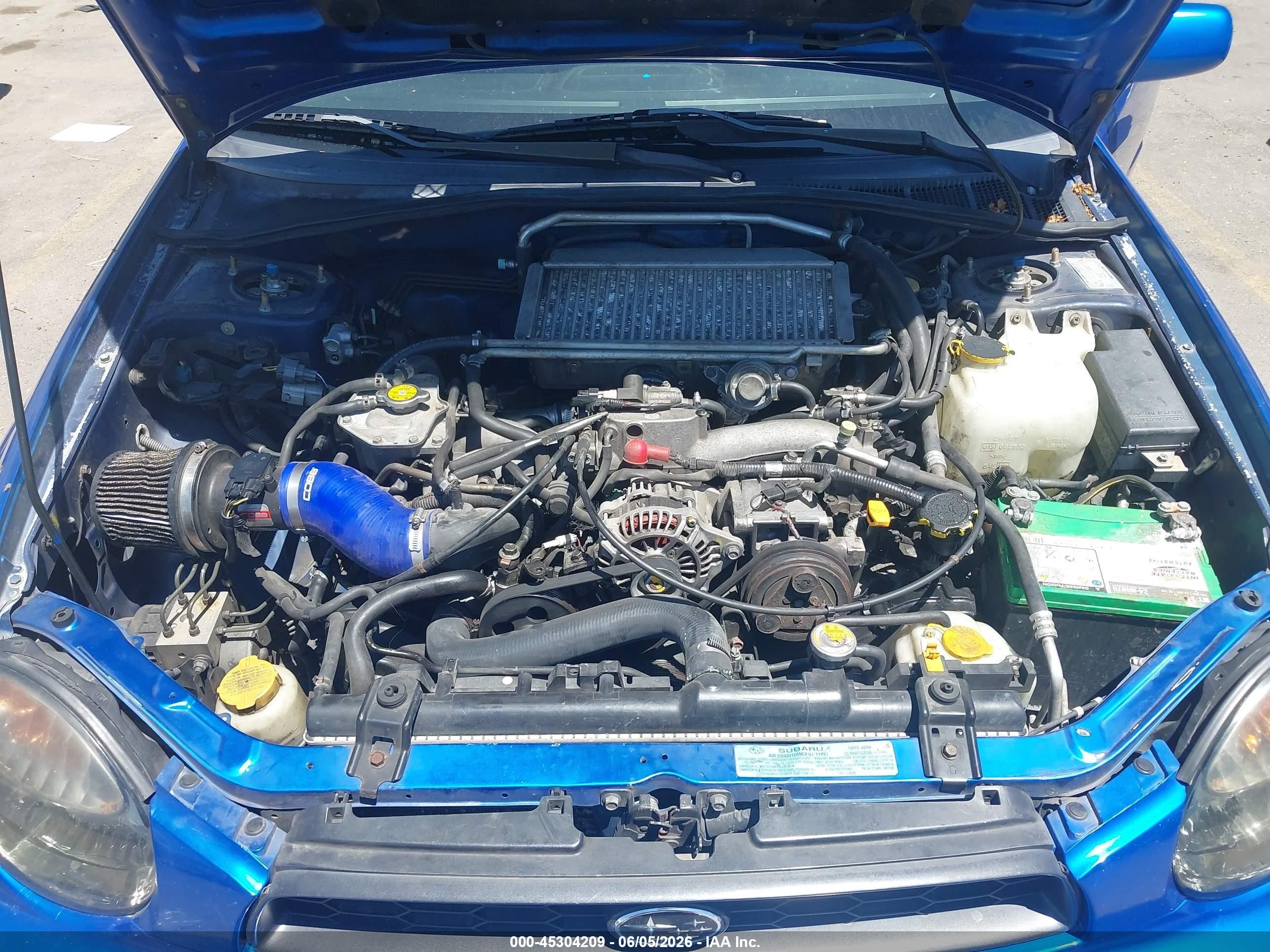 2003 Subaru Impreza Wrx Blue vin: JF1GD29633G511032
