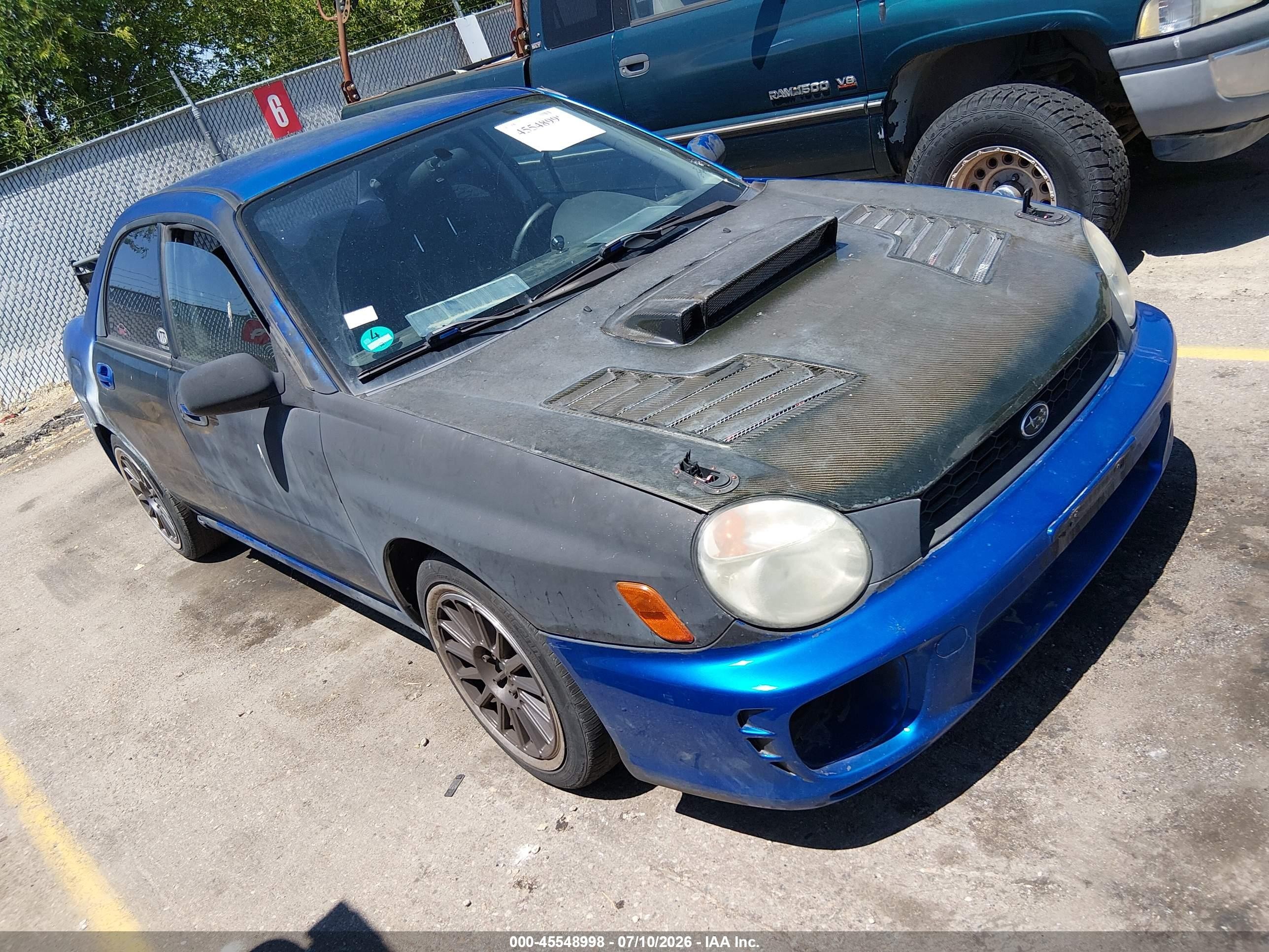 2002 Subaru Impreza Wrx Синий vin: JF1GD29642G514729