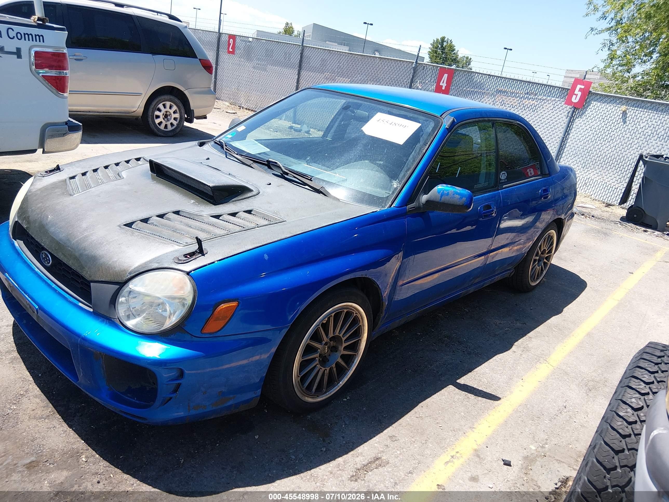 2002 Subaru Impreza Wrx Синий vin: JF1GD29642G514729
