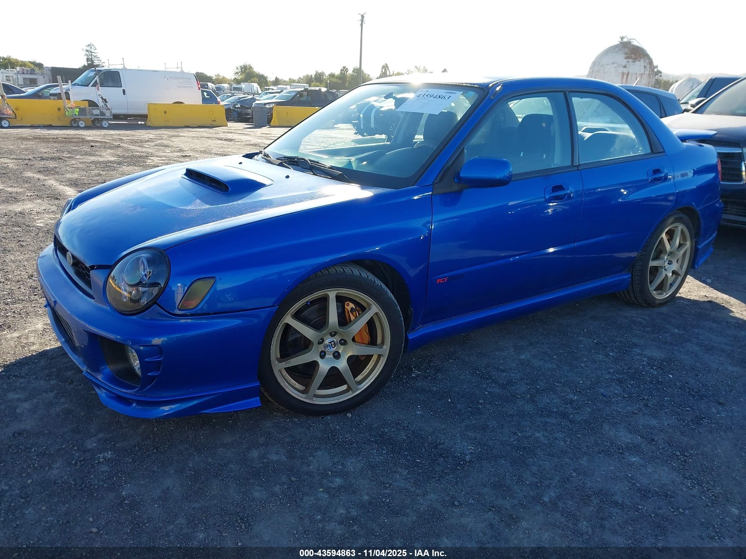 2002 Subaru Impreza Wrx Синий vin: JF1GD29652G514190