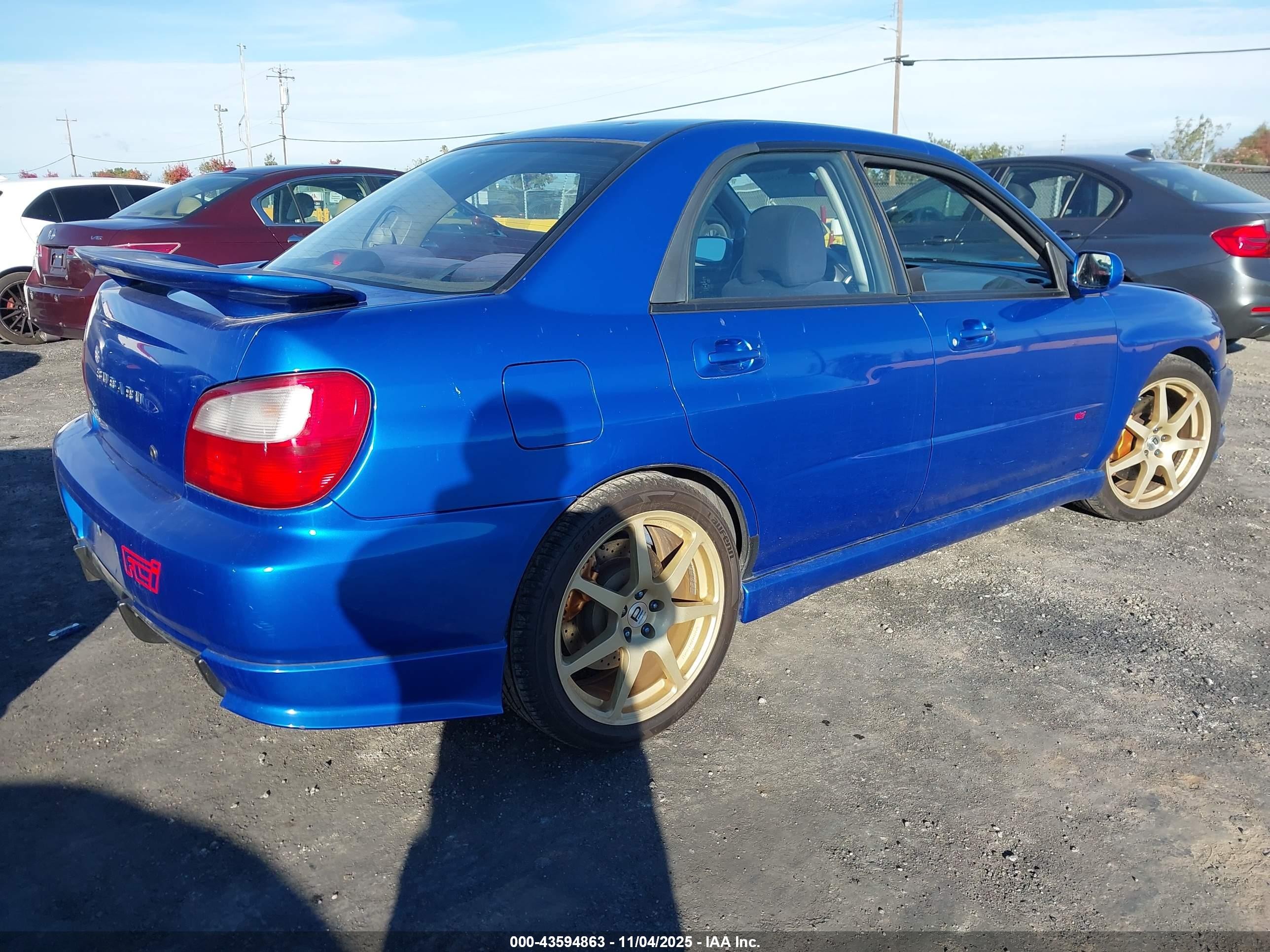 2002 Subaru Impreza Wrx Синий vin: JF1GD29652G514190