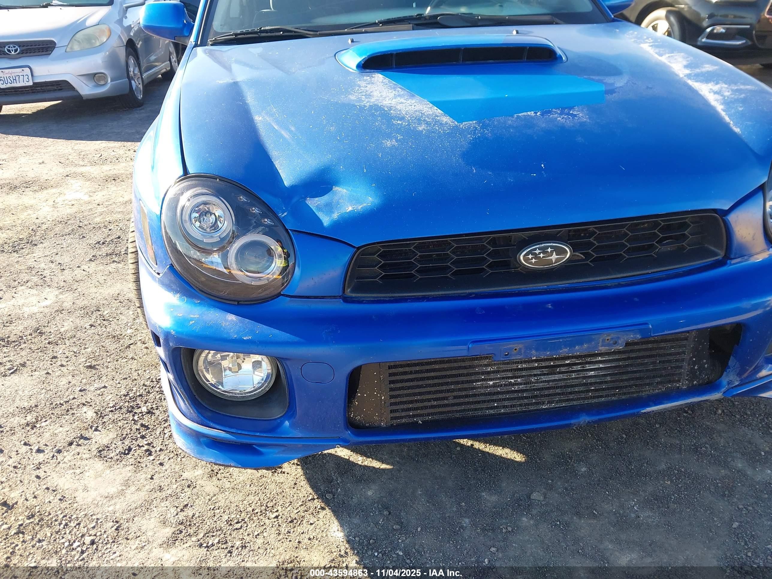 2002 Subaru Impreza Wrx Синий vin: JF1GD29652G514190