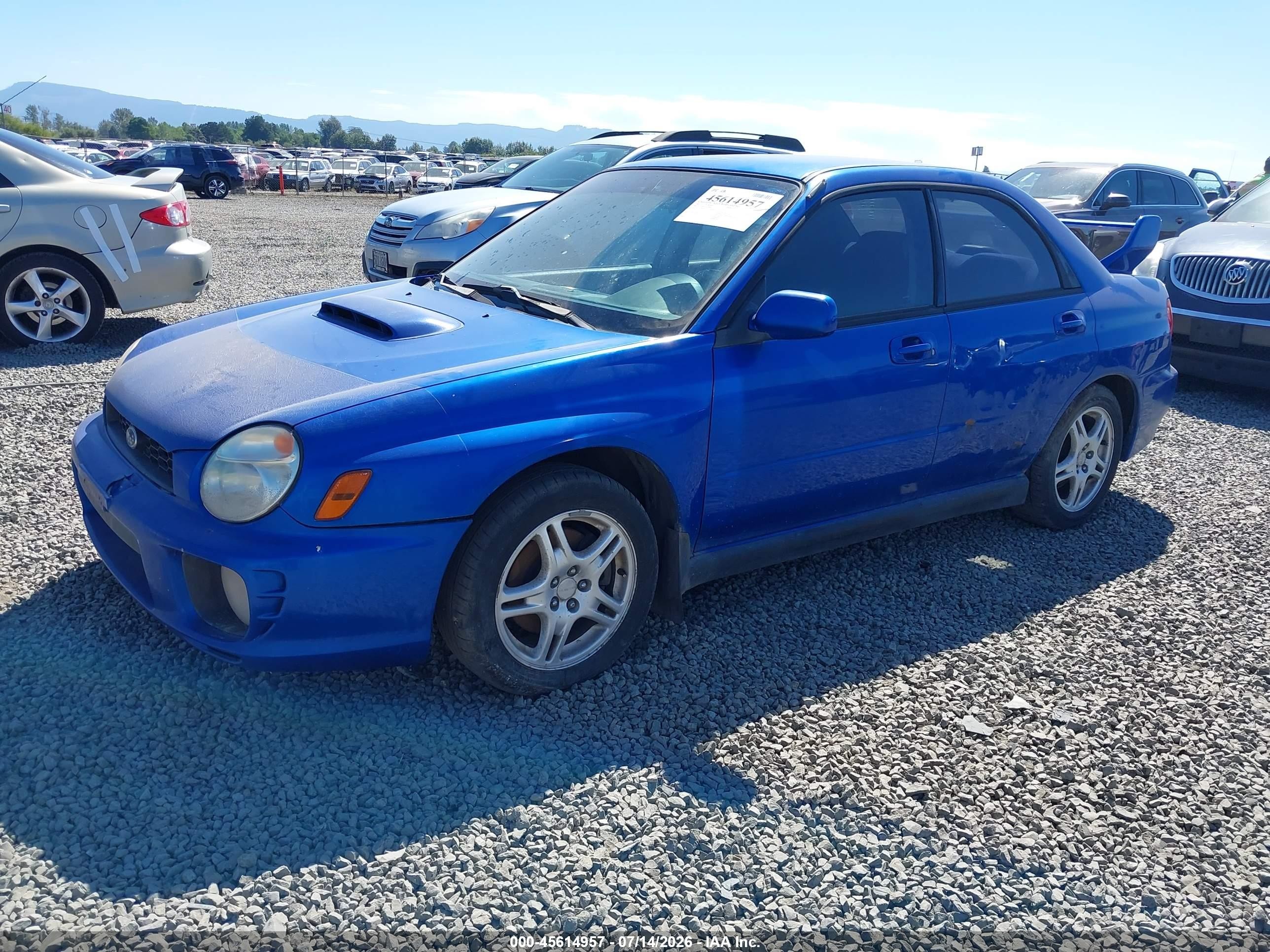 2002 Subaru Impreza Wrx Blue vin: JF1GD29652G526887