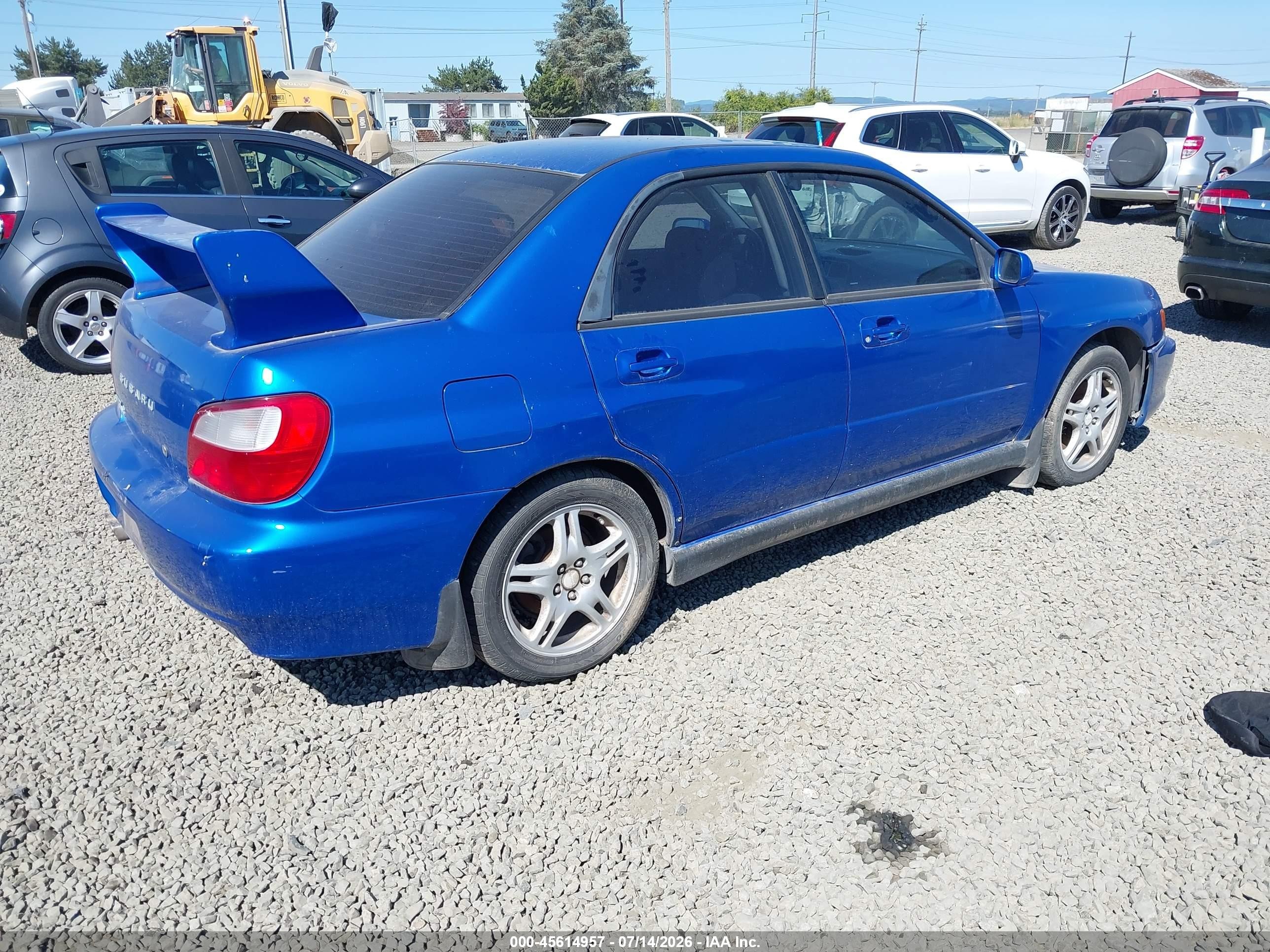 2002 Subaru Impreza Wrx Blue vin: JF1GD29652G526887