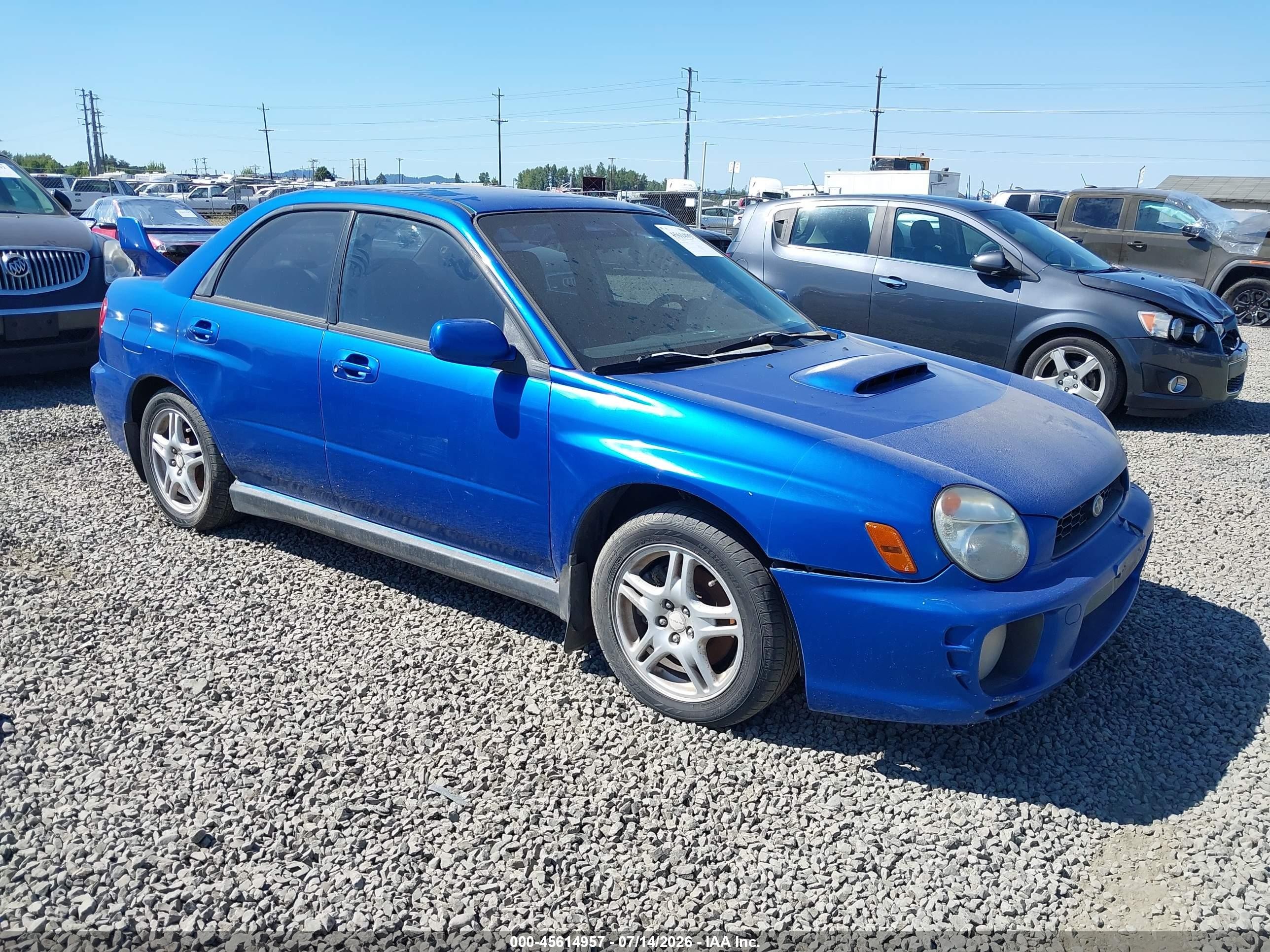 2002 Subaru Impreza Wrx Blue vin: JF1GD29652G526887
