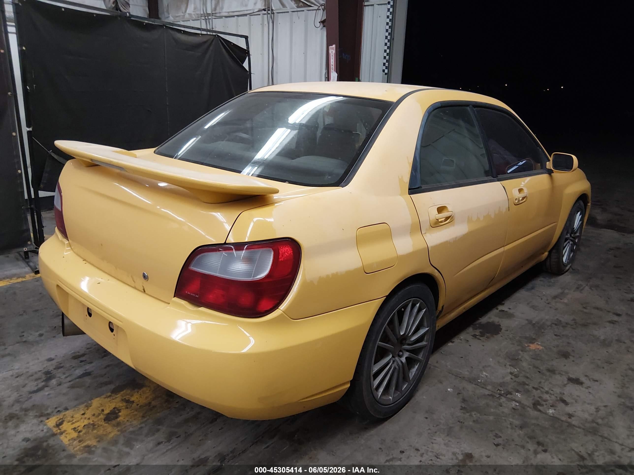 2003 Subaru Impreza Wrx Yellow vin: JF1GD29653G501490