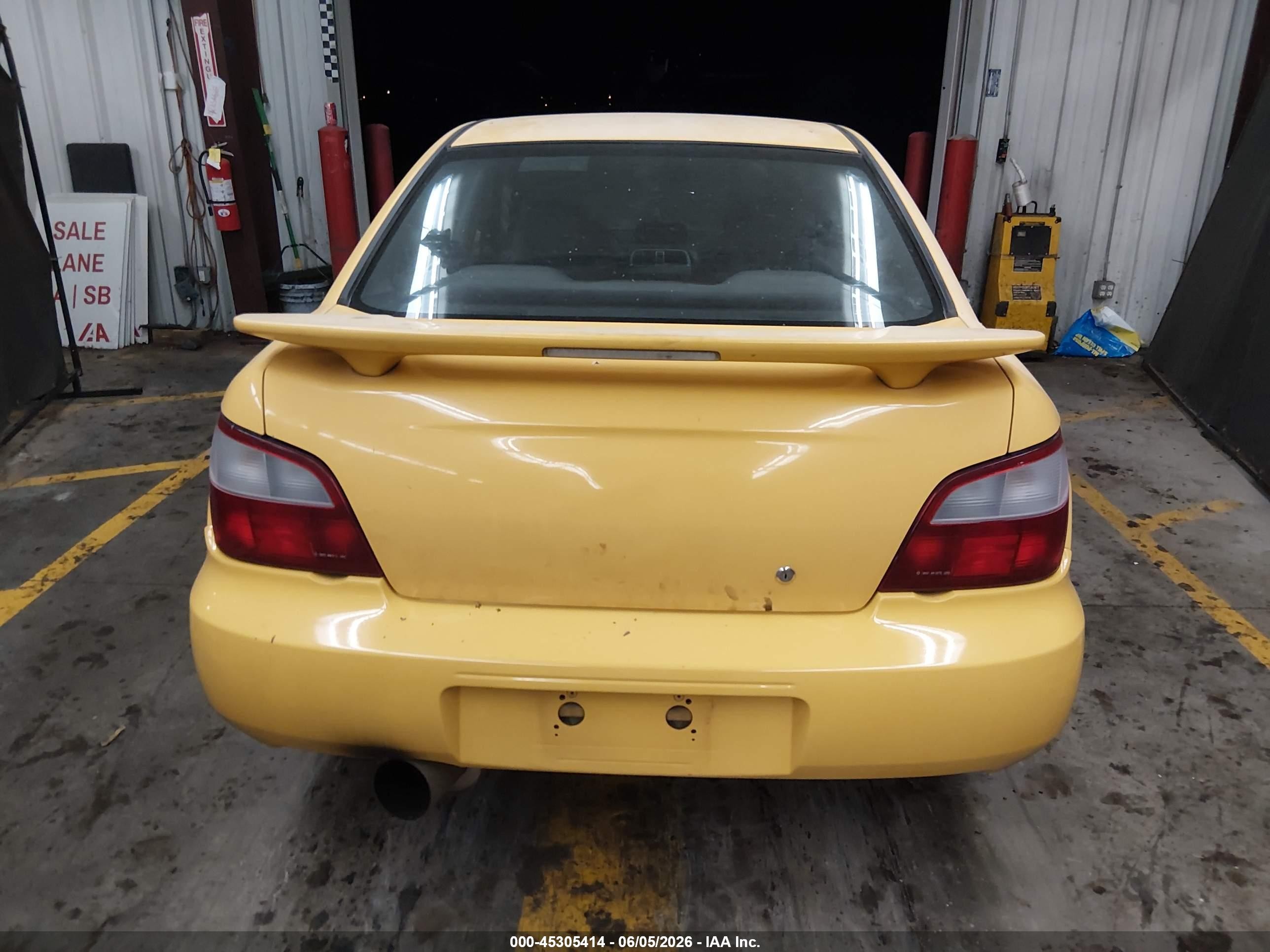 2003 Subaru Impreza Wrx Yellow vin: JF1GD29653G501490