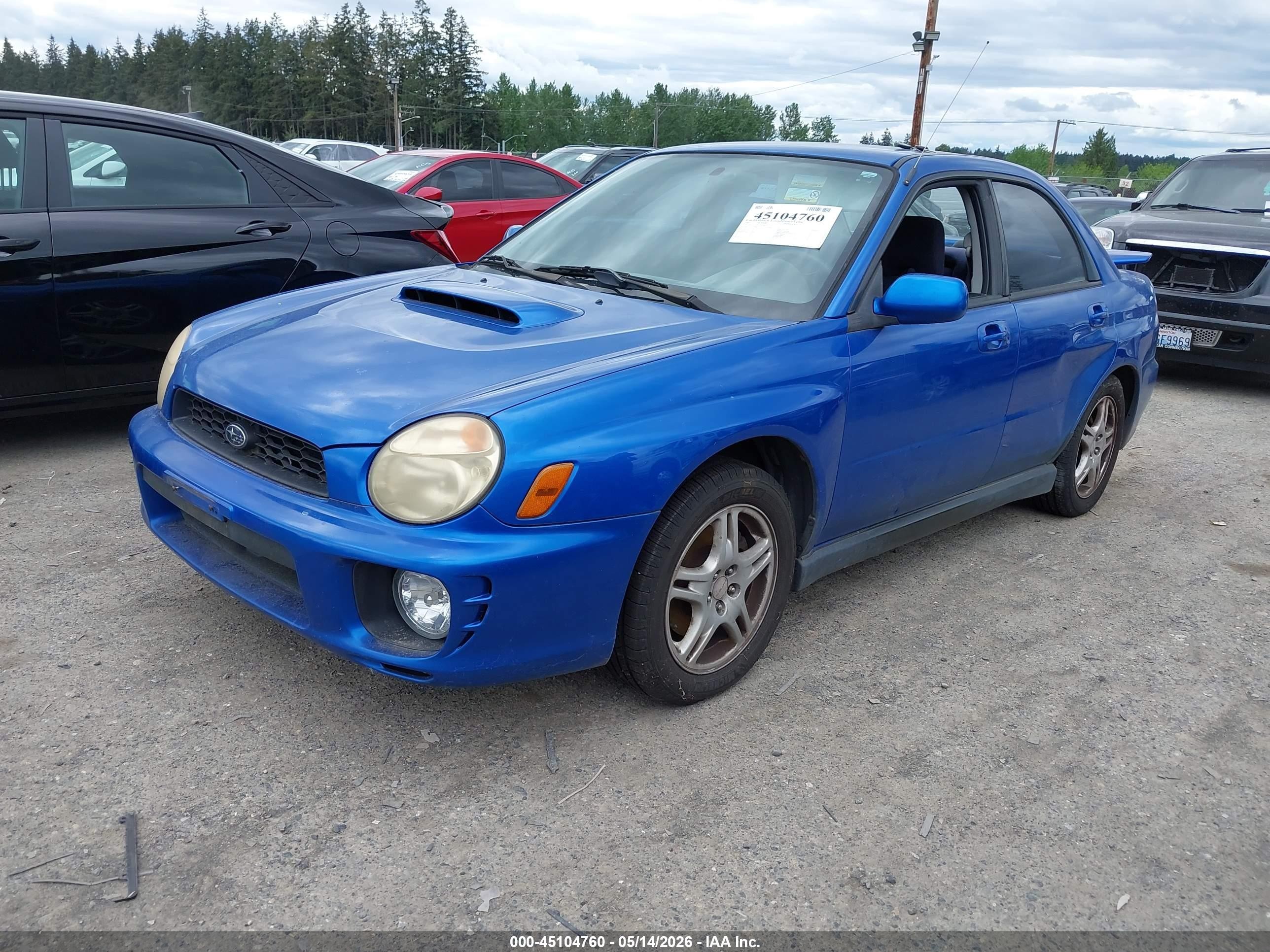 2003 Subaru Impreza Wrx Blue vin: JF1GD29663G502843
