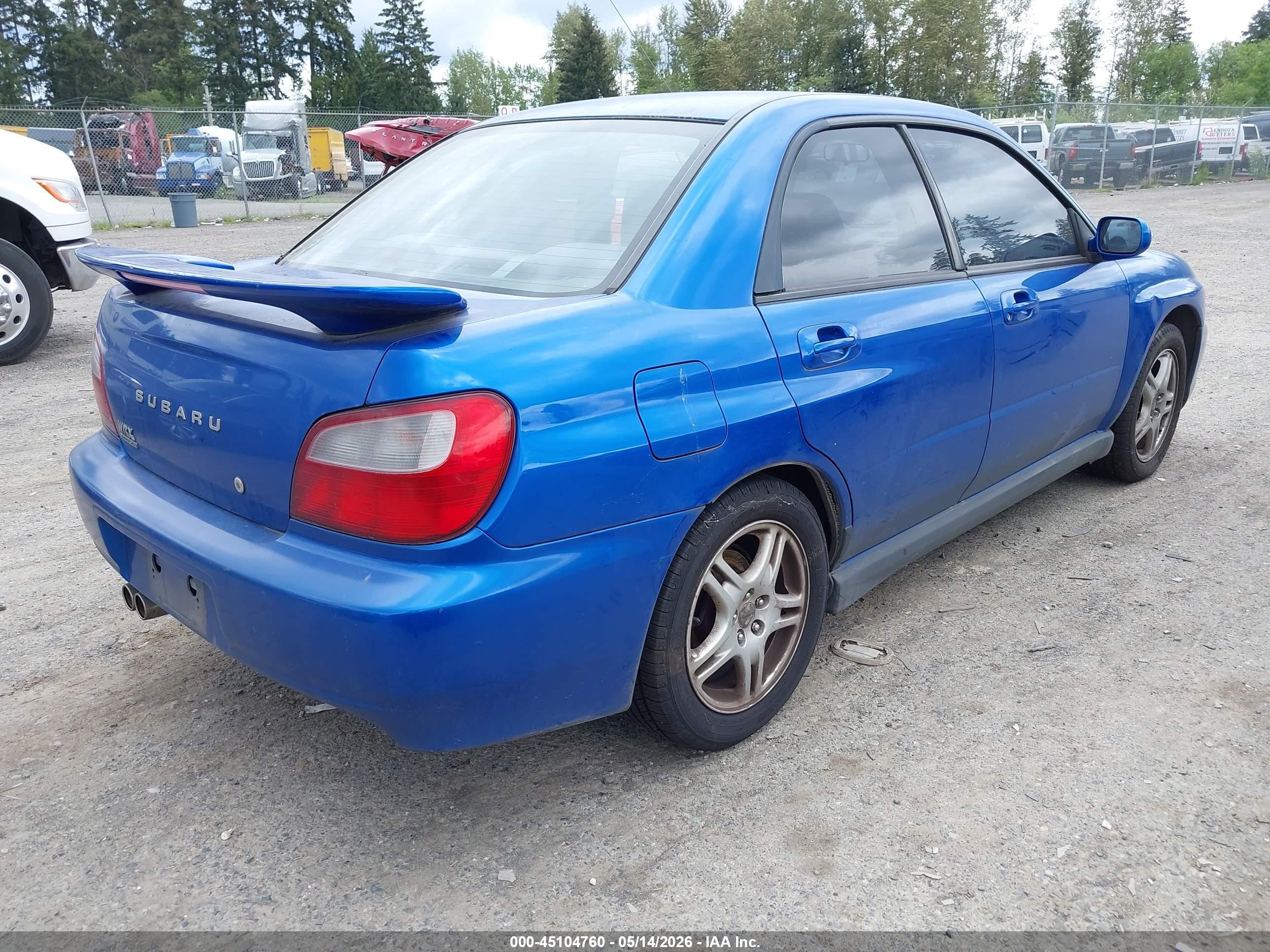 2003 Subaru Impreza Wrx Blue vin: JF1GD29663G502843