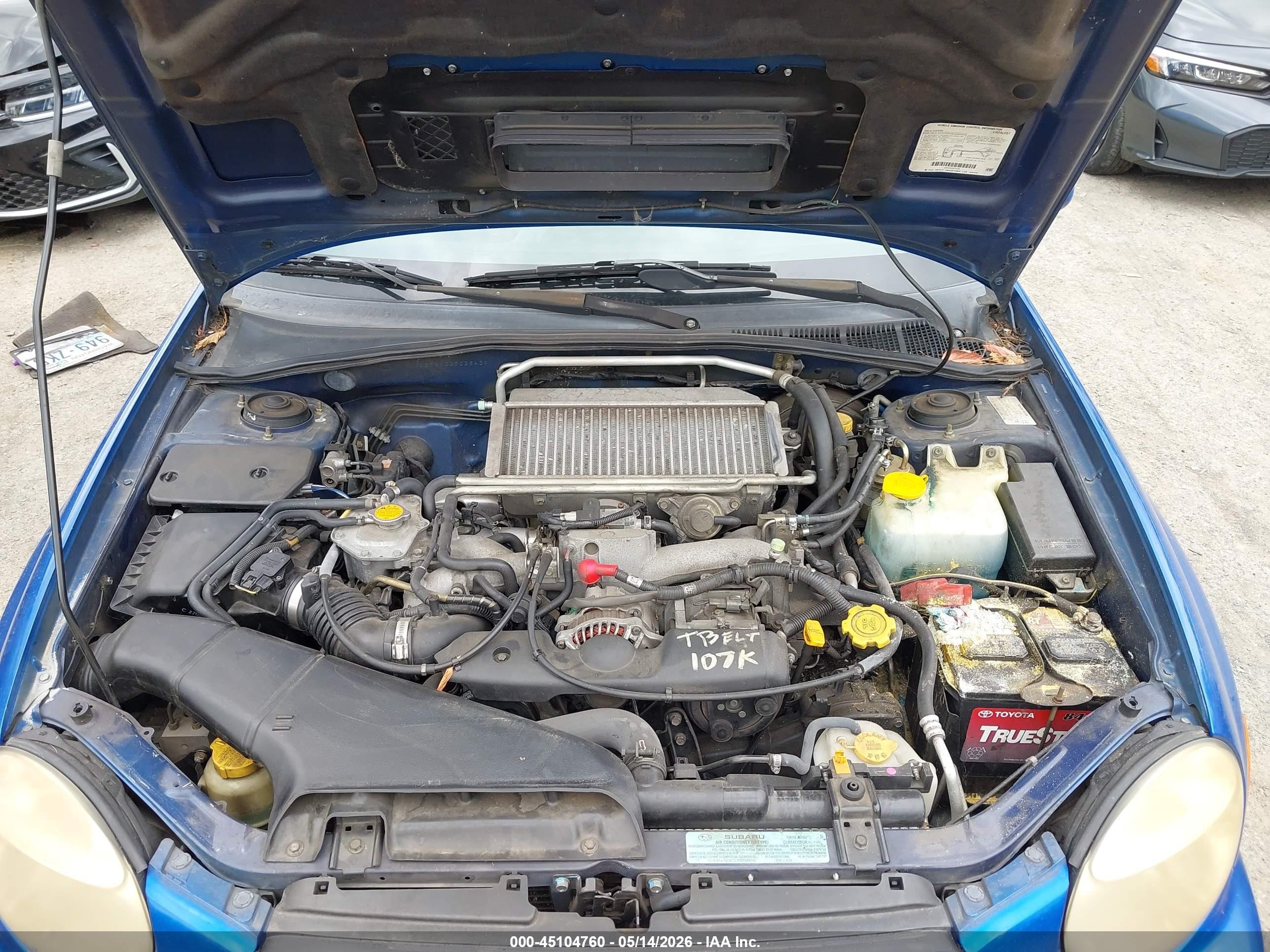 2003 Subaru Impreza Wrx Blue vin: JF1GD29663G502843