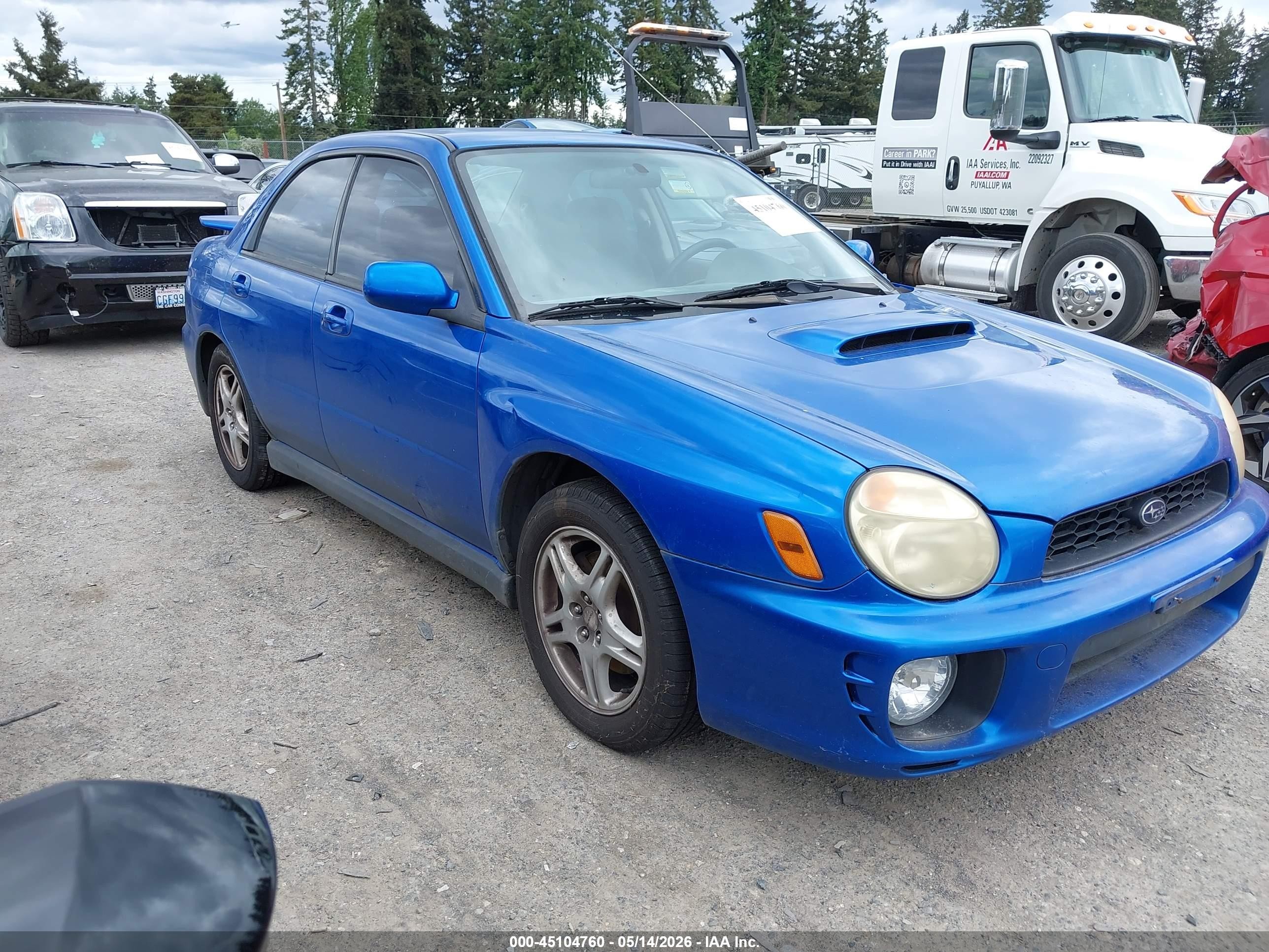 2003 Subaru Impreza Wrx Blue vin: JF1GD29663G502843