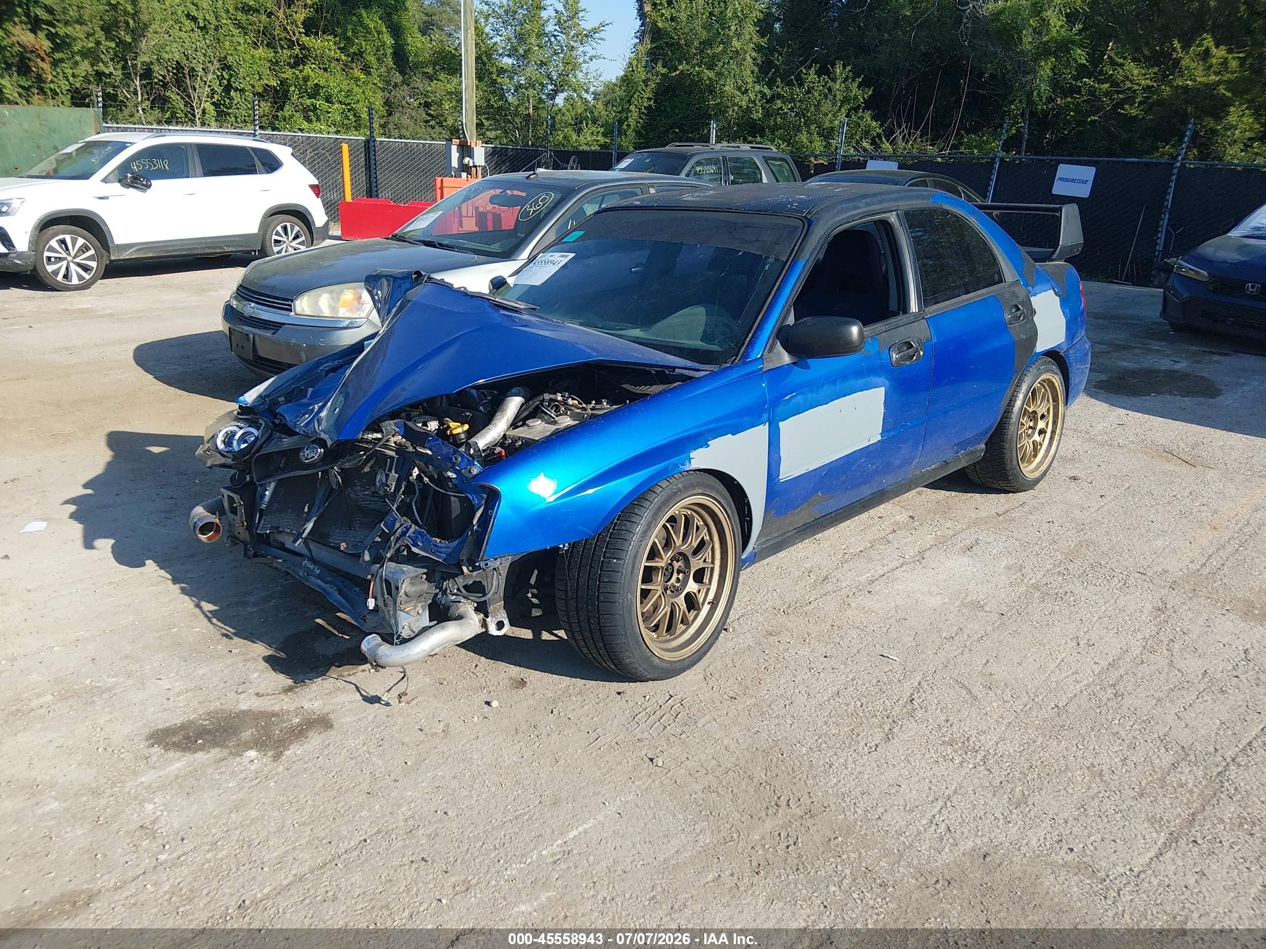 2004 Subaru Impreza Wrx Blue vin: JF1GD29664G513200